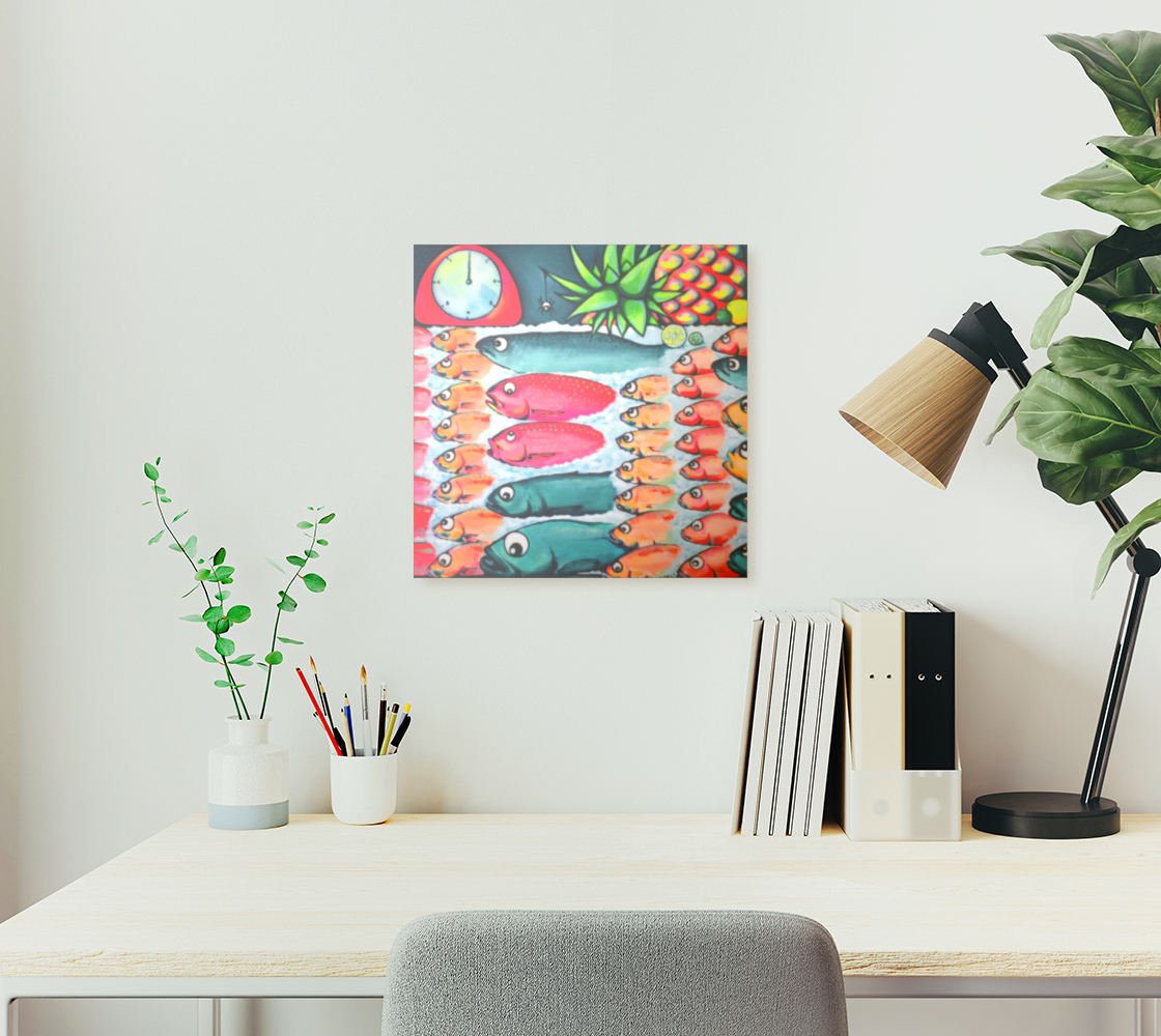 Neon Cabo Fish Market Aluminum Wall Art