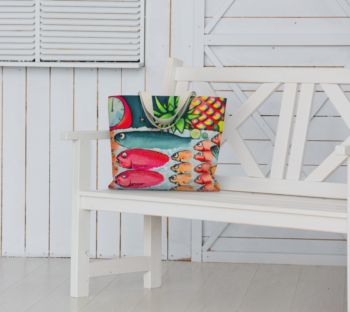 Neon Cabo Fish Market Tote
