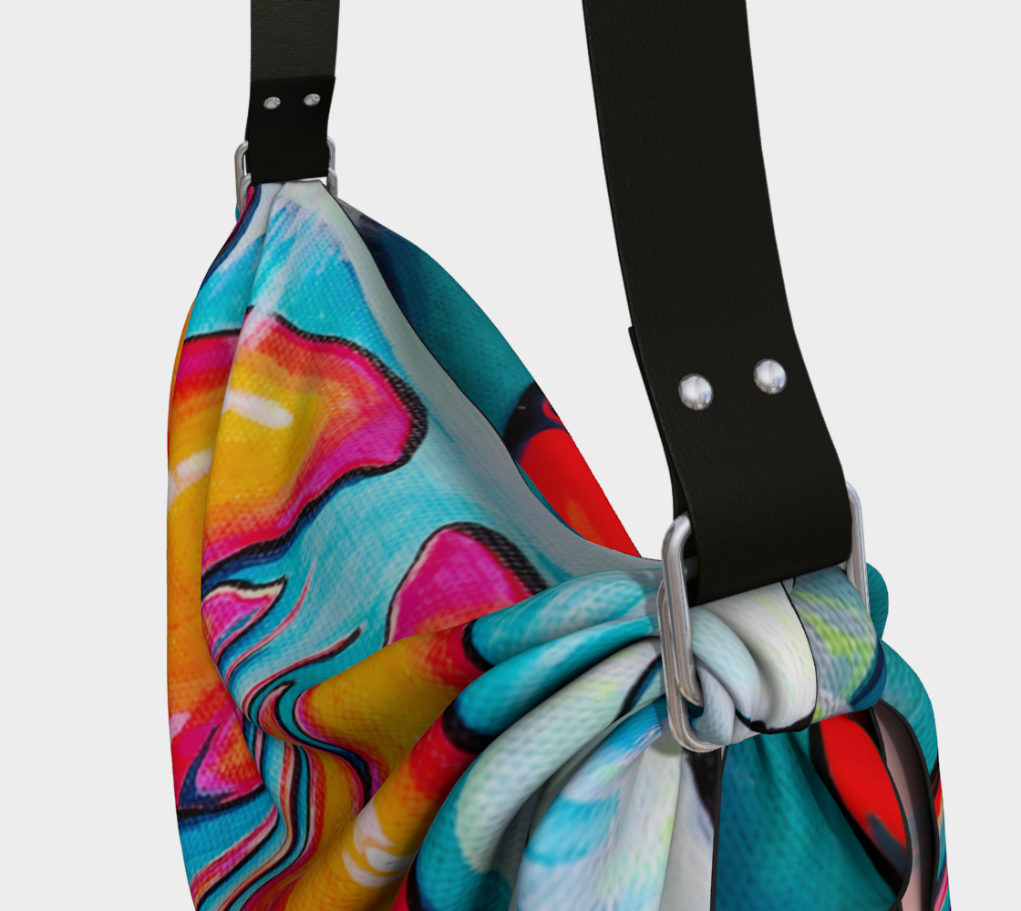 Neon Lobster Origami Tote