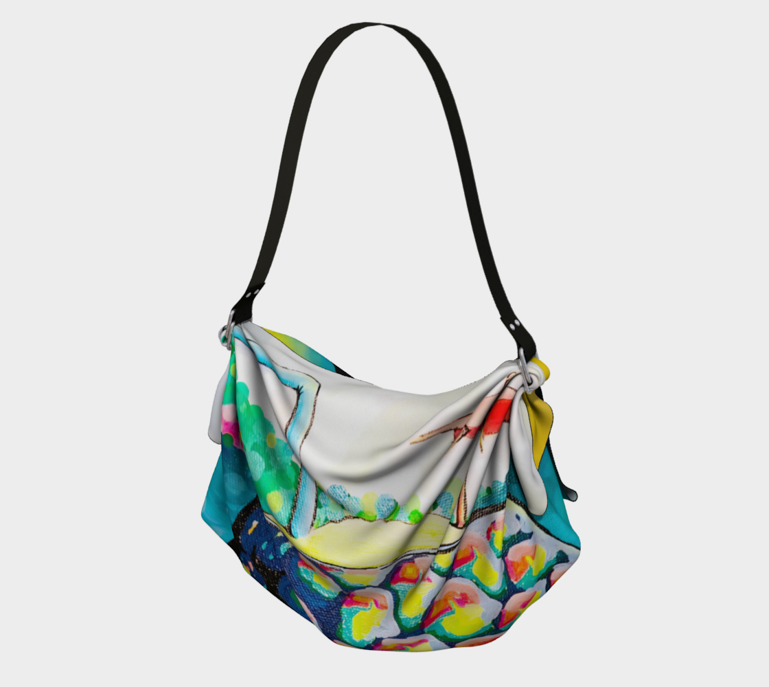 Neon Piña Colada Origami Tote