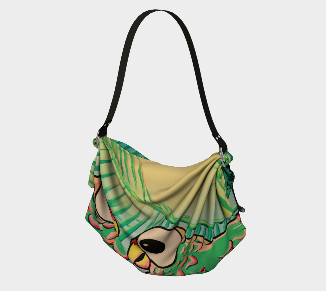 Chatty Cyclops Parrots Origami Tote