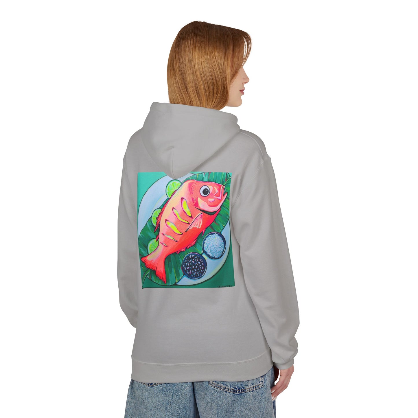 Unisex Neon Fried Fish Soft Hoodie