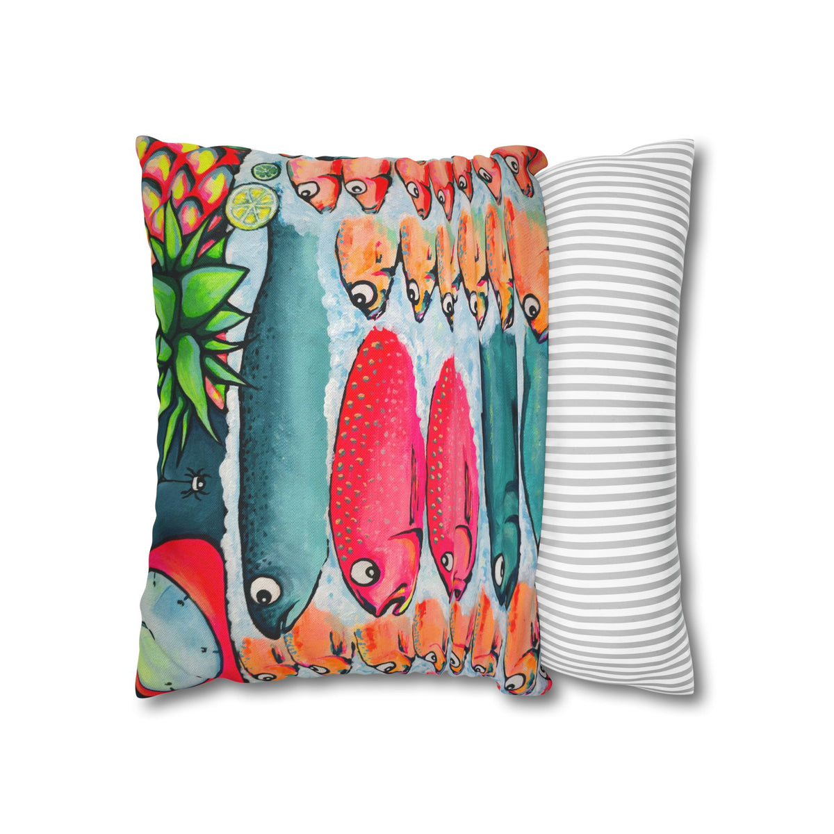 Neon Cabo Fish Market Pillowcase, Cover Only