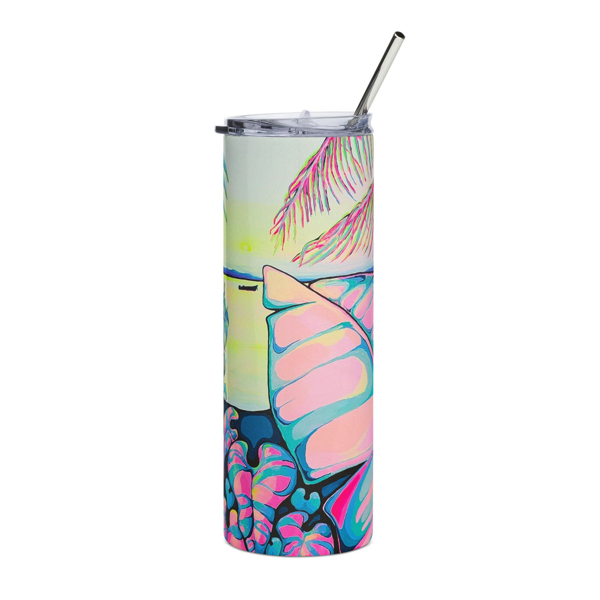 Gobelet isotherme en acier inoxydable Serenity Bocas, 590 ml | Mug de voyage amusant et écologique