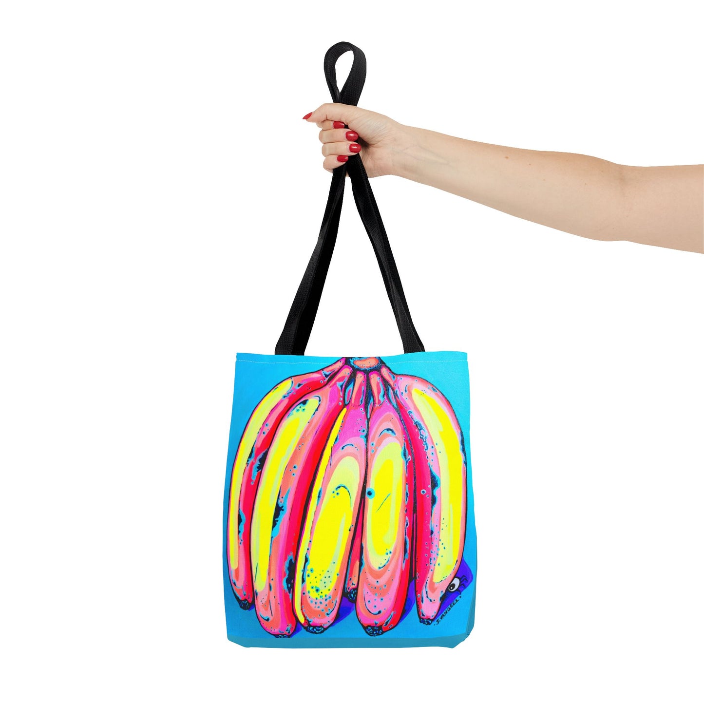 Premium Neon Fat Bananas Tote Bag, Original Artist Design, Reusable Shopping Tote, Eco-Friendly