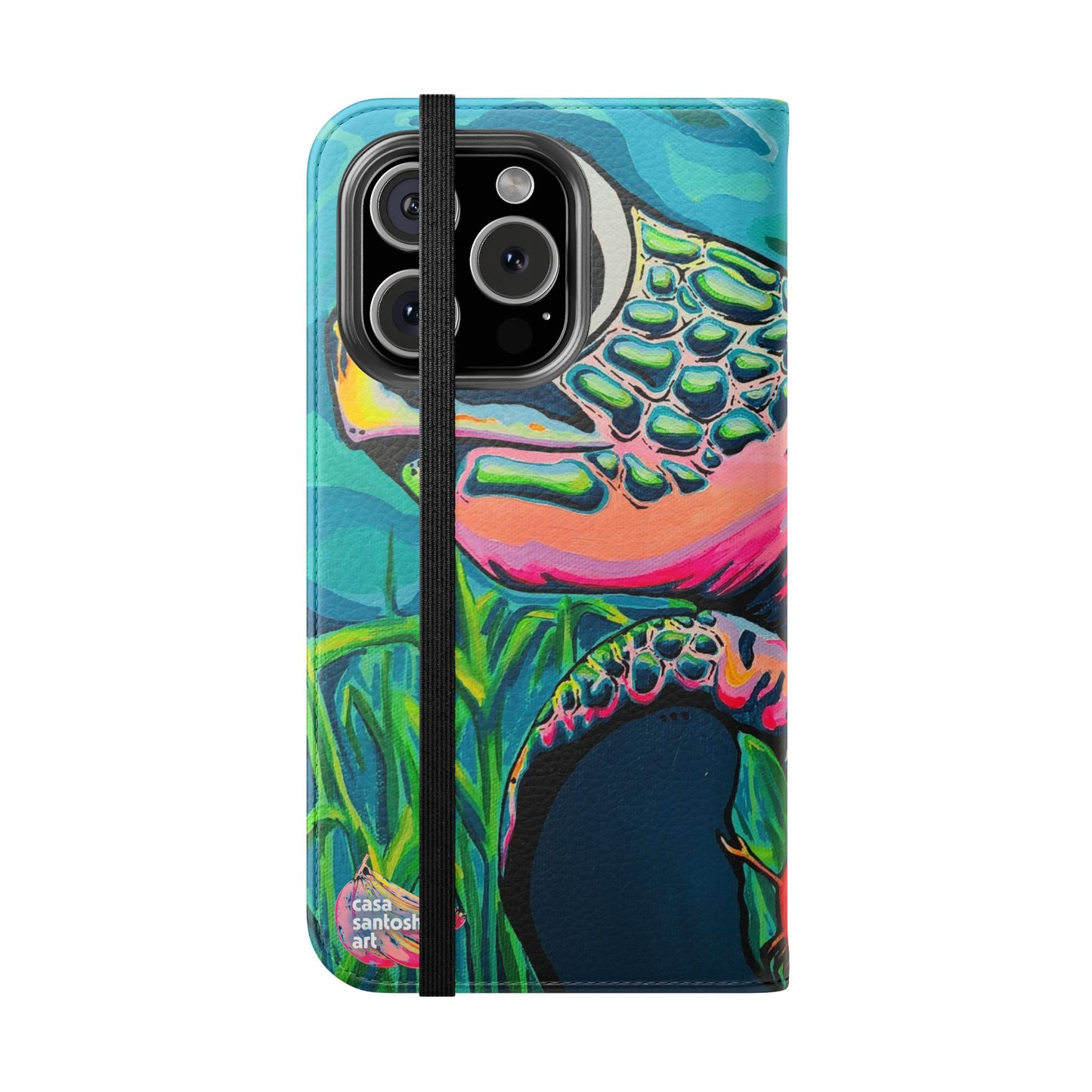 Cyclops Turtle Flip Phone Case – Wallet Cover with Card Slots