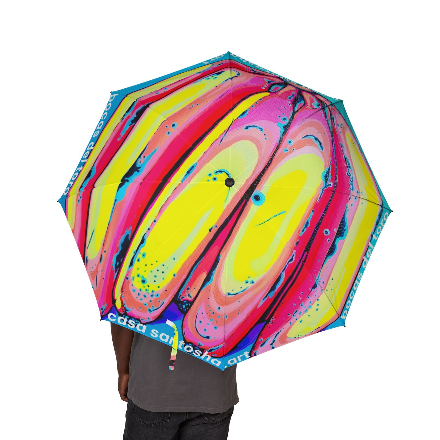Neon Fat Bananas Umbrella - Foldable & Stylish Rain Gear