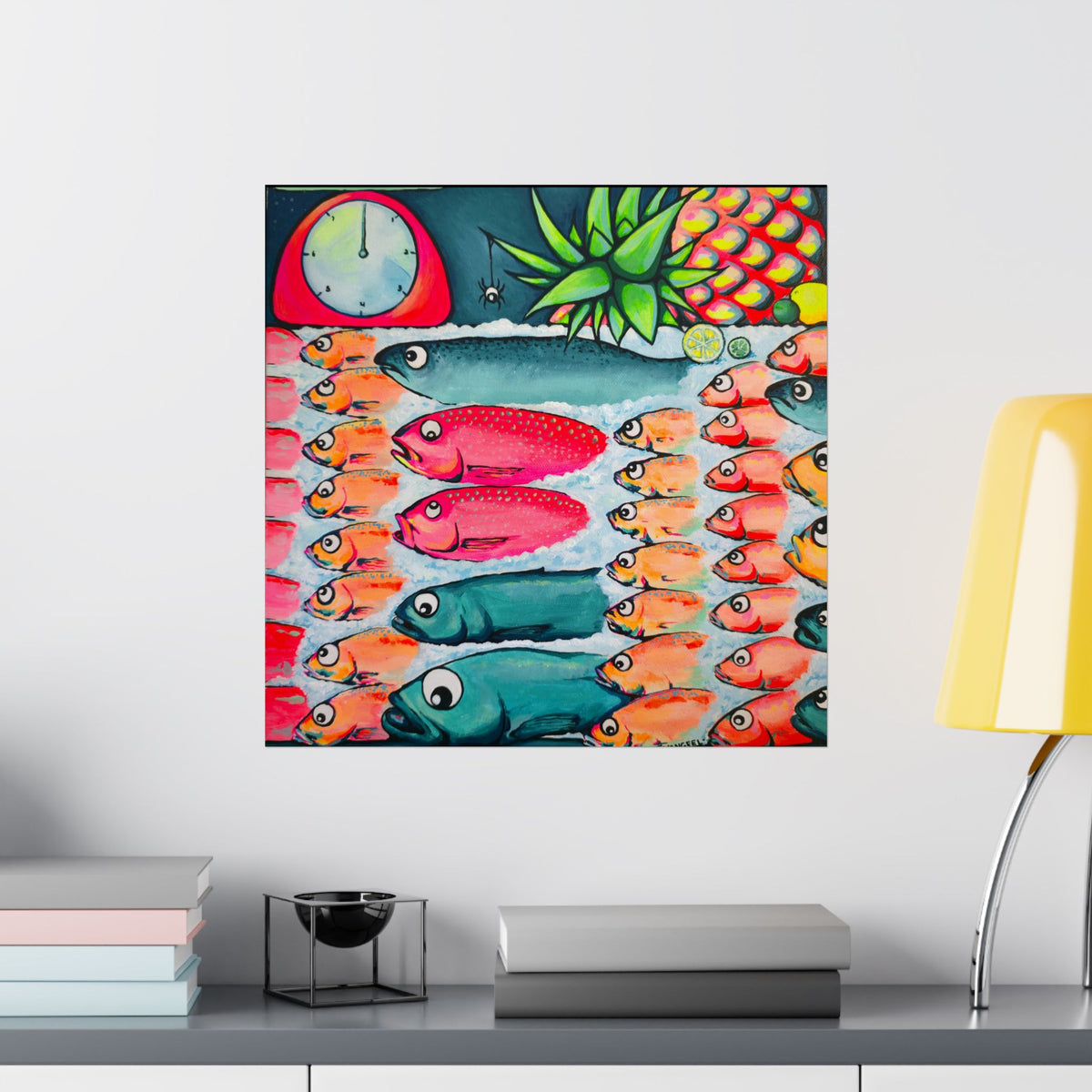Neon Cabo Fish Market Giclée Art Poster
