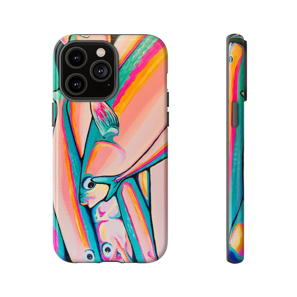 Neon Fish Tough Phone Case