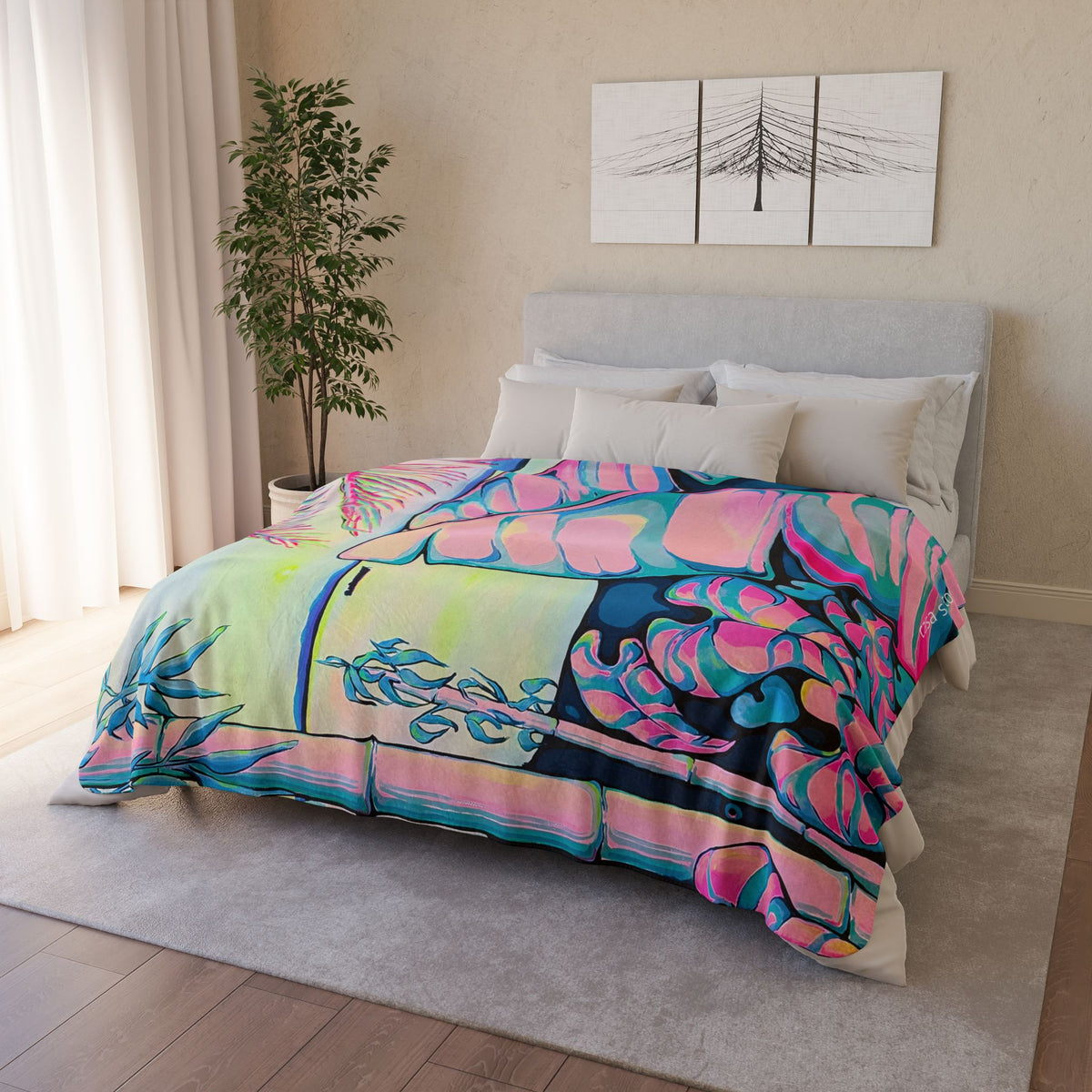 Serenity Bocas Fleece Sherpa Blanket