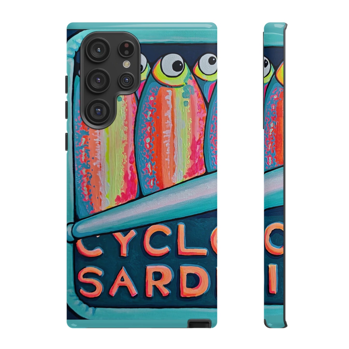 Neon Sardines Tough Phone Case