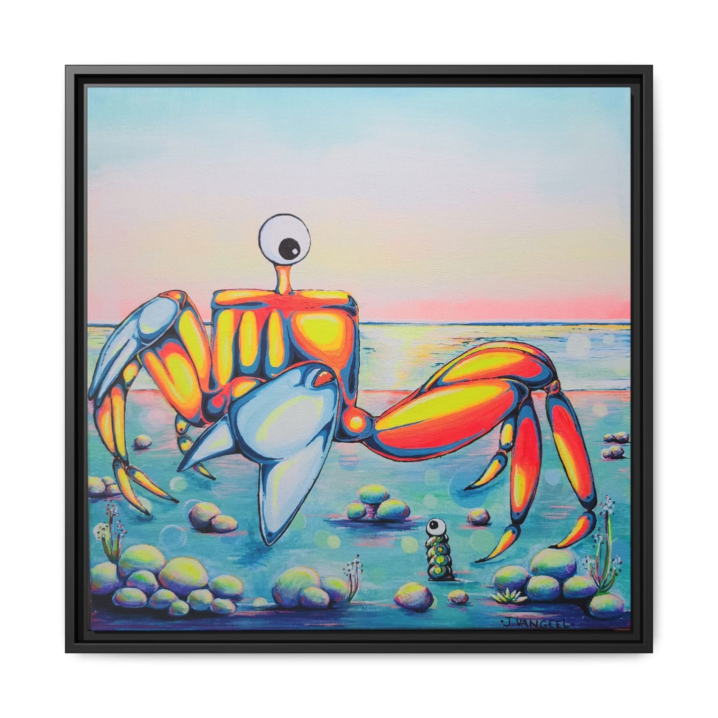 Framed Cyclops Crab Canvas Print