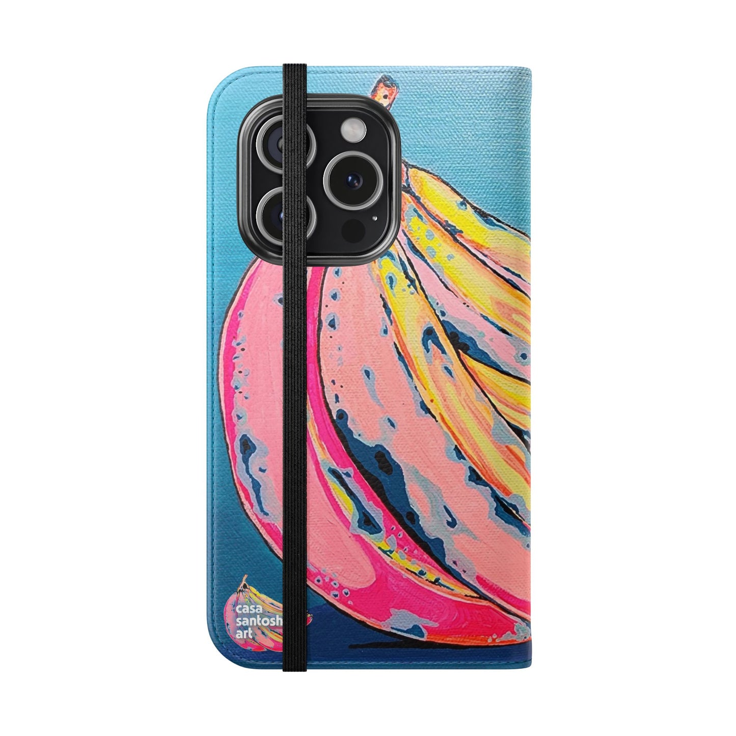 Neon Bananas Flip Phone Case – Wallet Cover with Card Slots