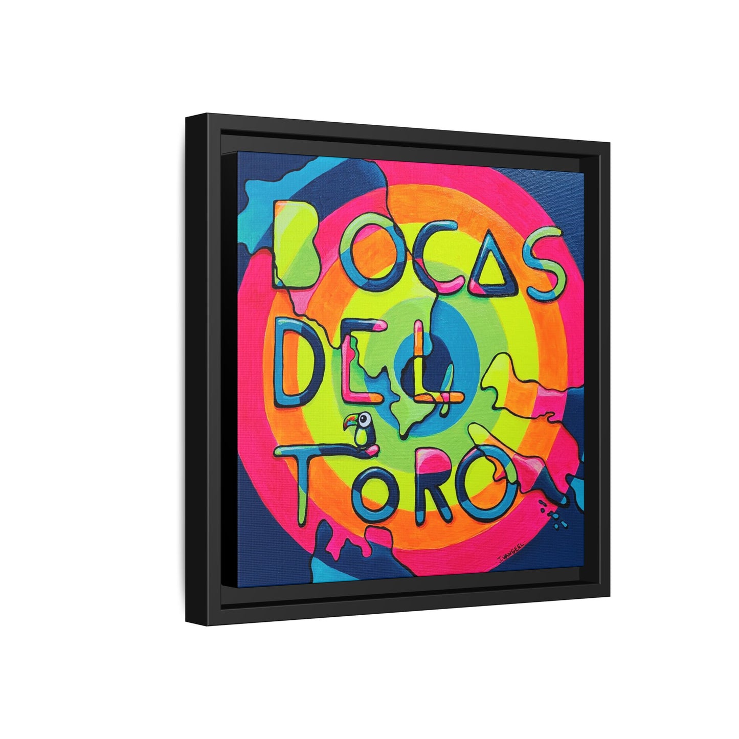 Framed Bocas Del Toro Islands Canvas Print