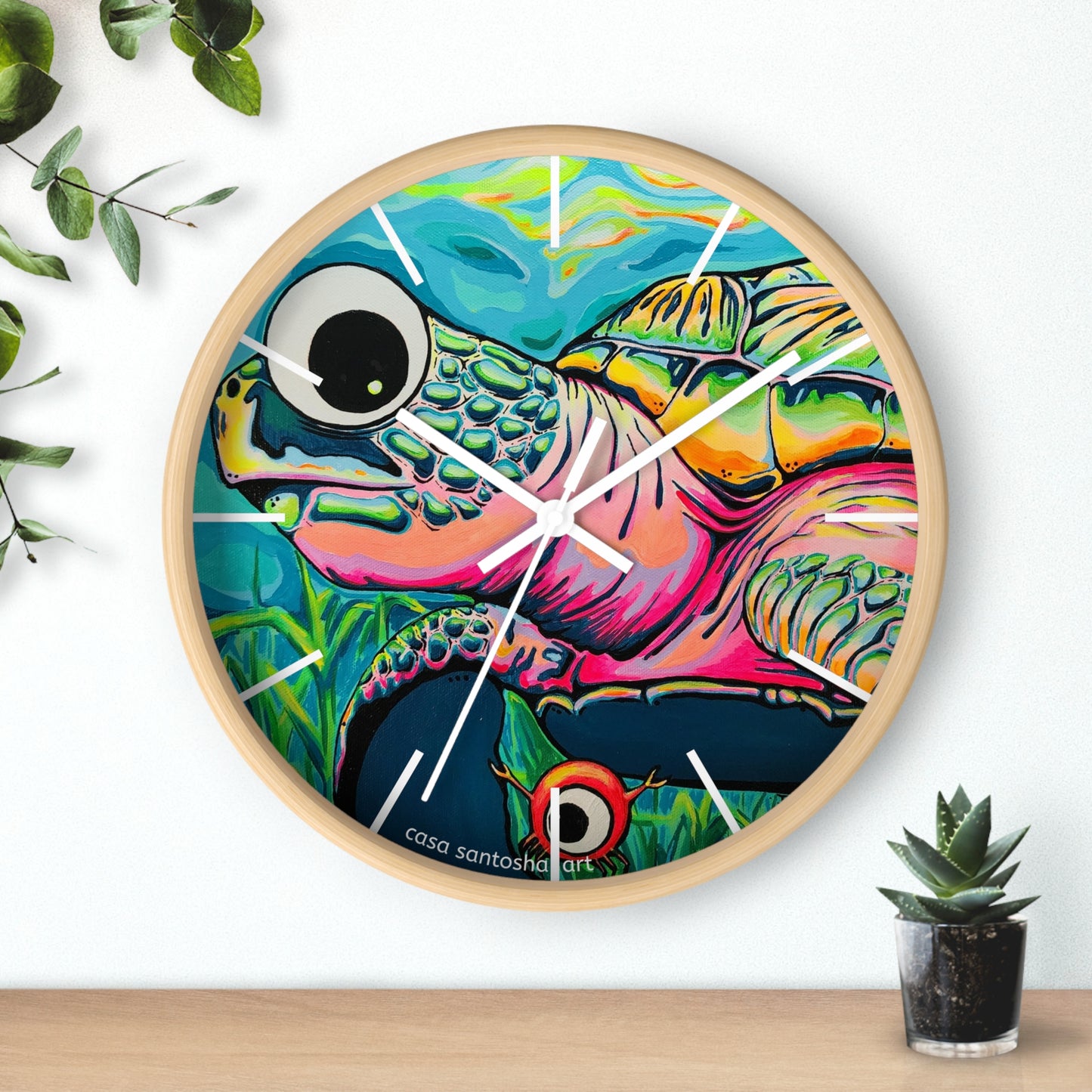 Cyclops Turtle Pop Art Wall Clock
