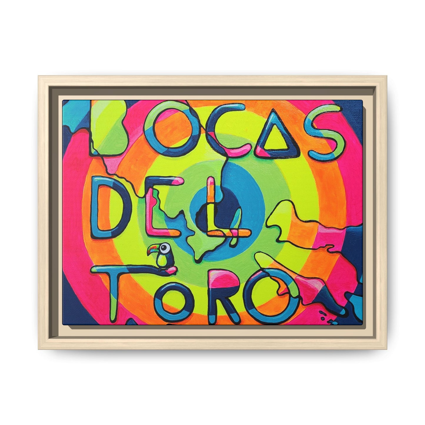 Framed Bocas Del Toro Islands Canvas Print