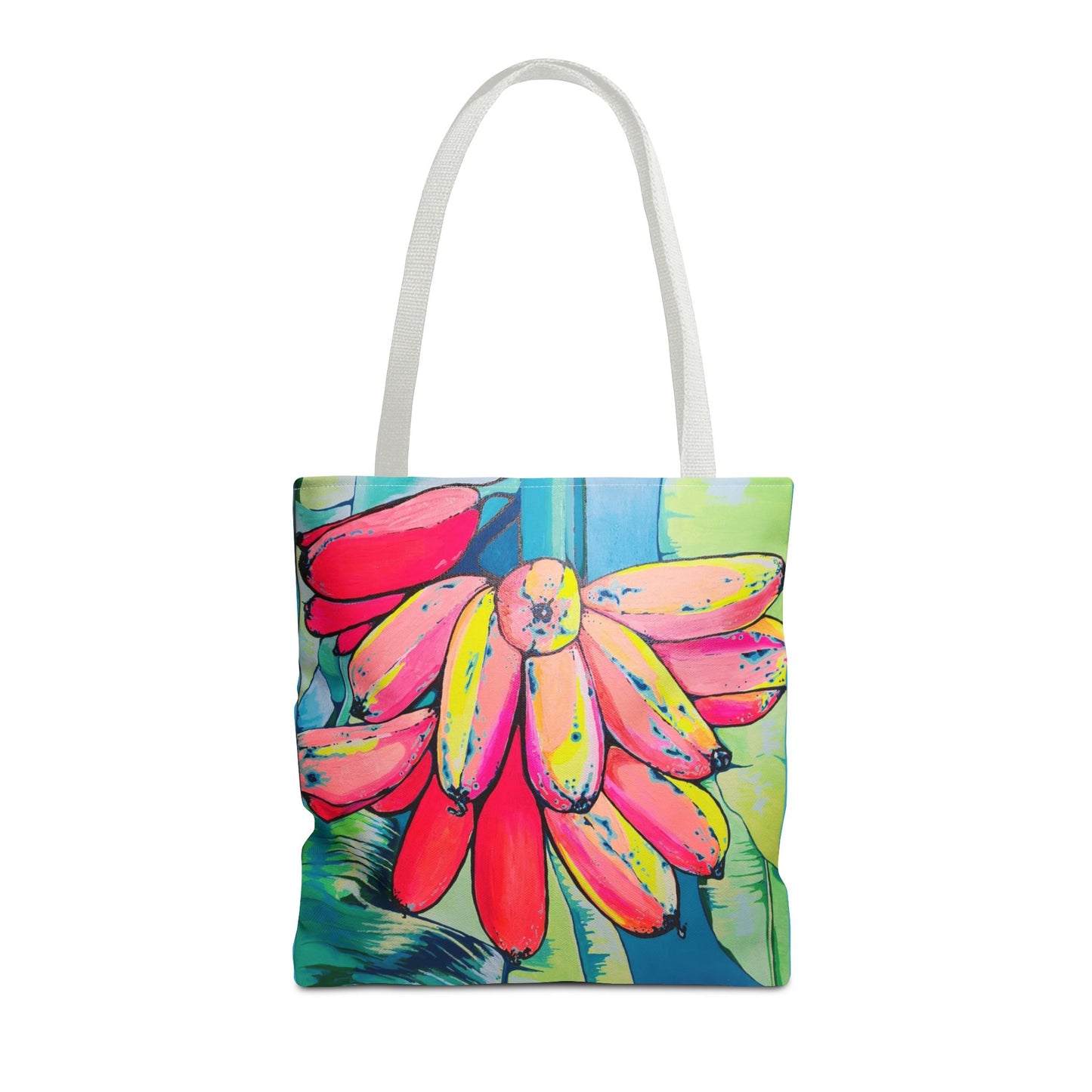 Premium Neon Primitivo Bananas Tote Bag, Original Artist Design, Reusable Shopping Tote, Eco-Friendly