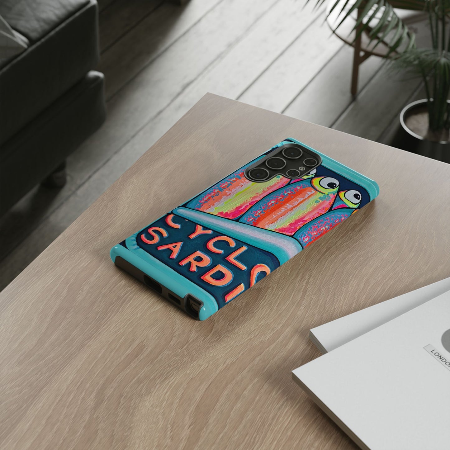 Neon Sardines Tough Phone Case