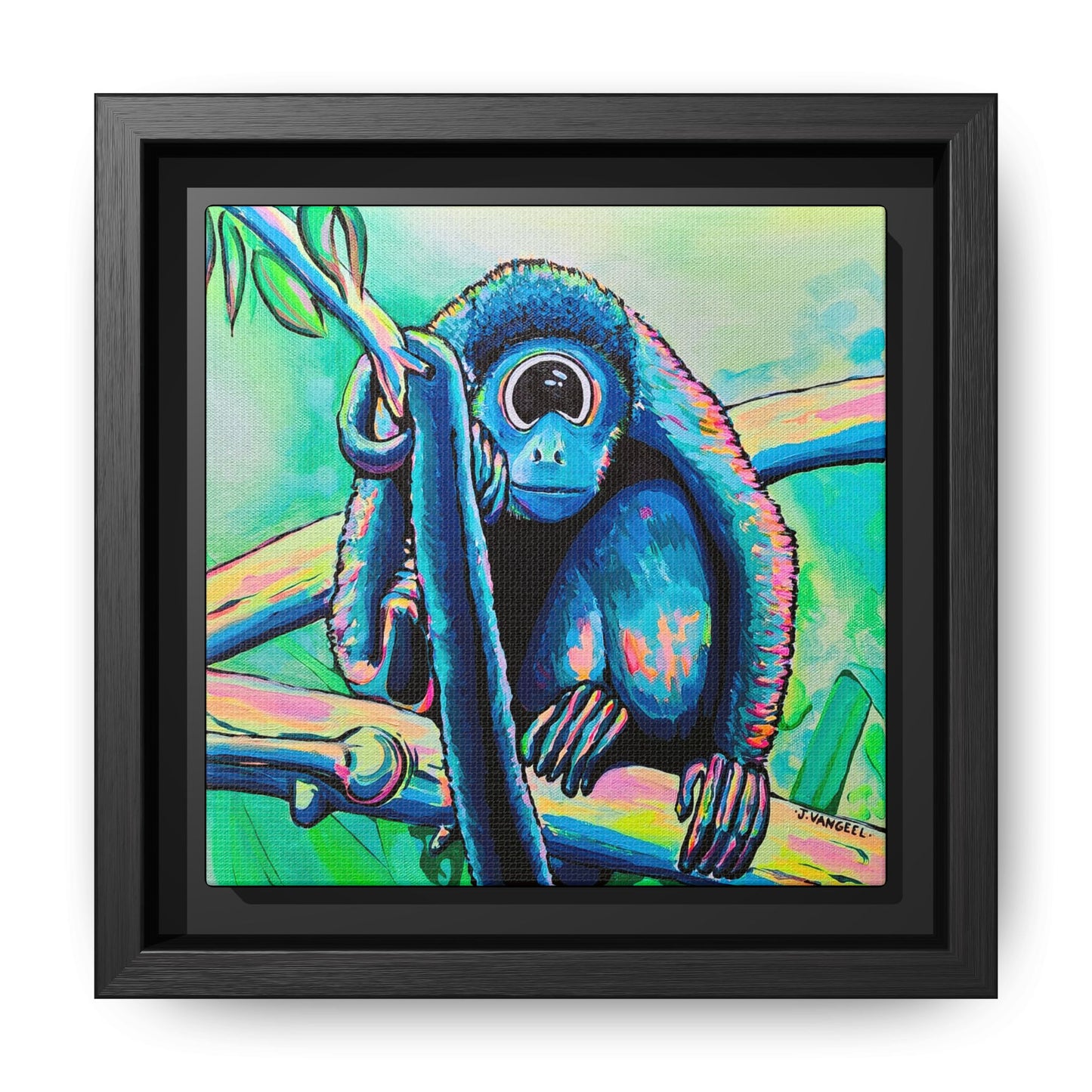 Framed Cyclops Monkey Canvas Print
