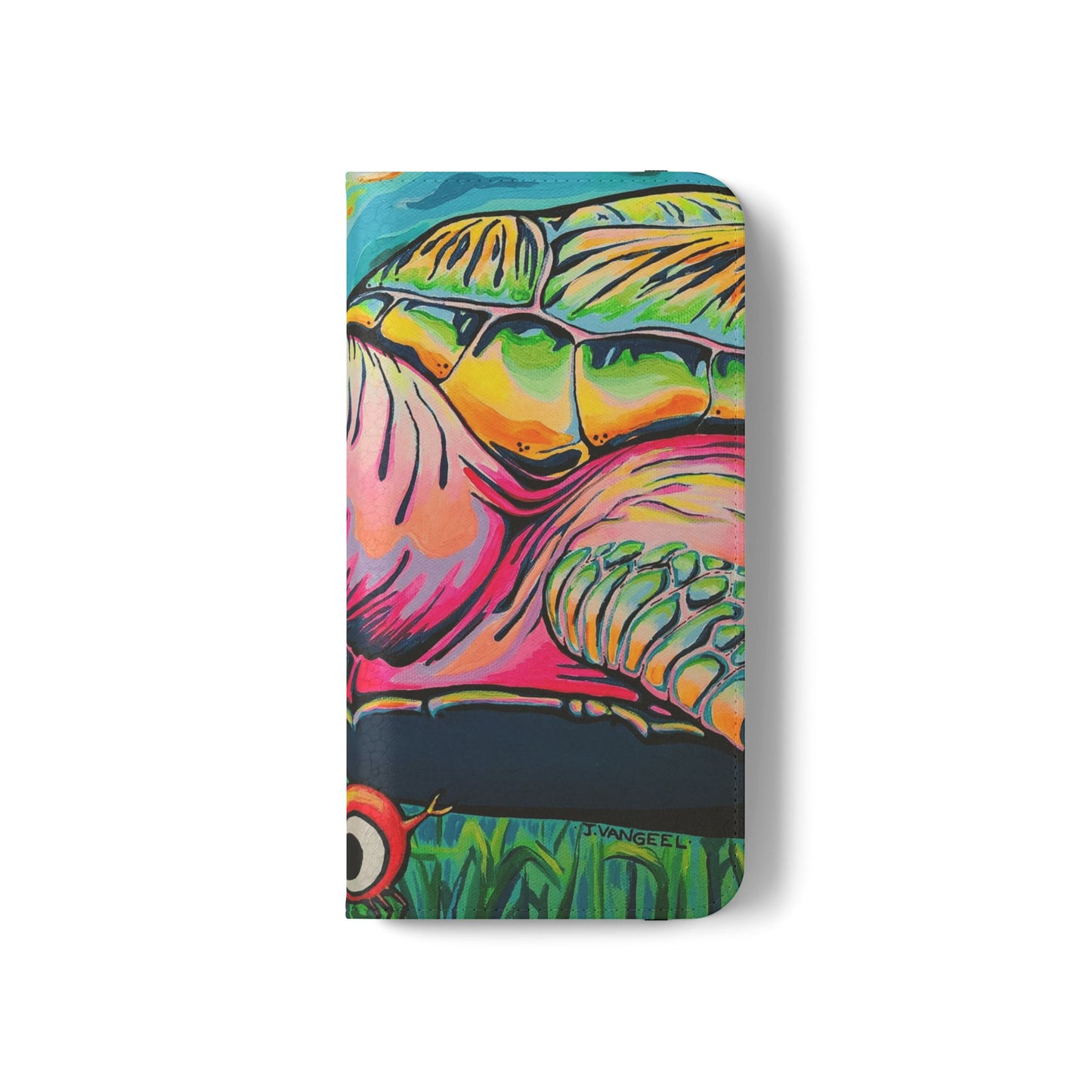 Cyclops Turtle Flip Phone Case – Wallet Cover with Card Slots