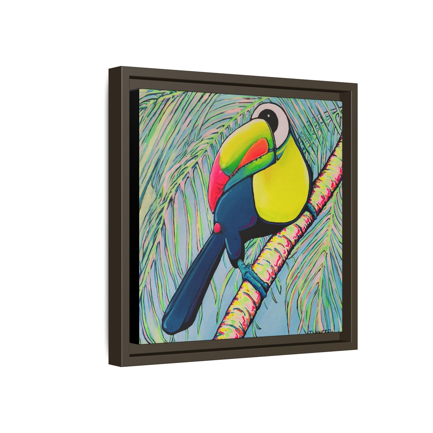 Framed Cyclops Toucan Canvas Print