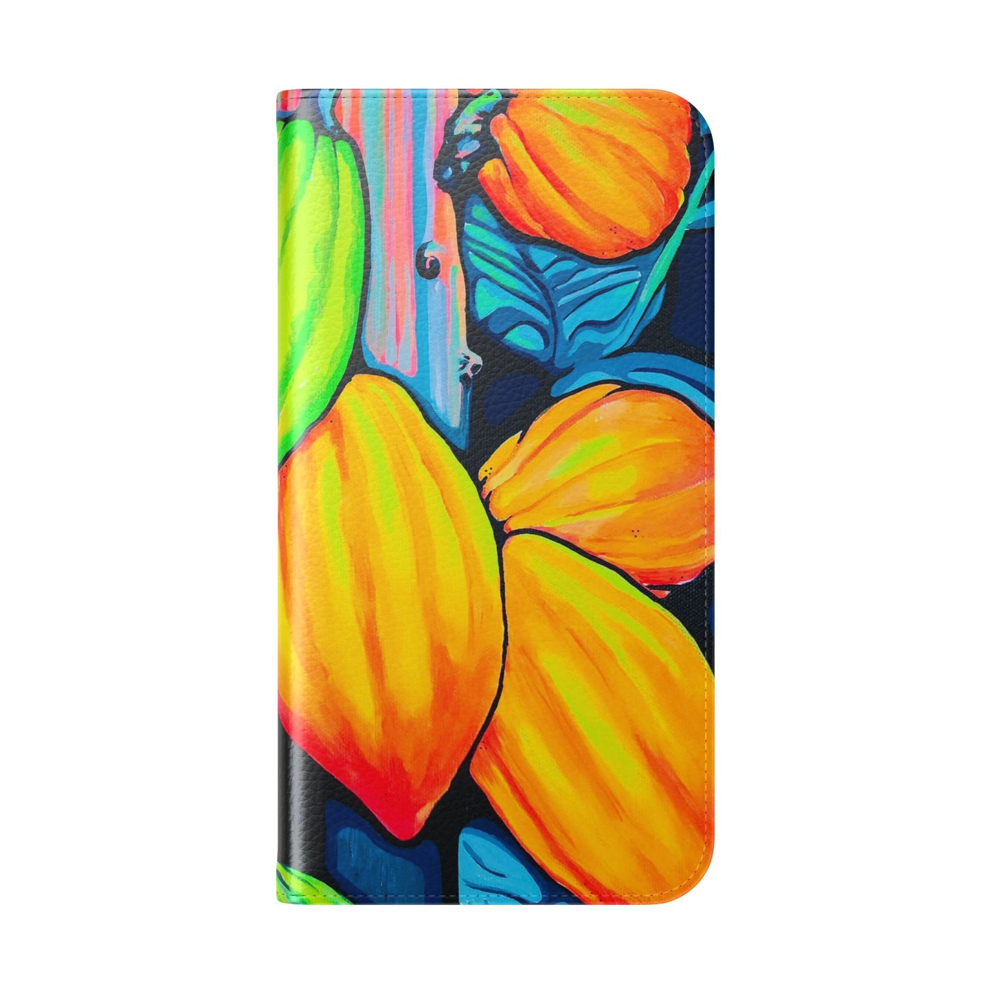 Neon Cacao Flip Phone Case – Wallet Cover with Card Slots