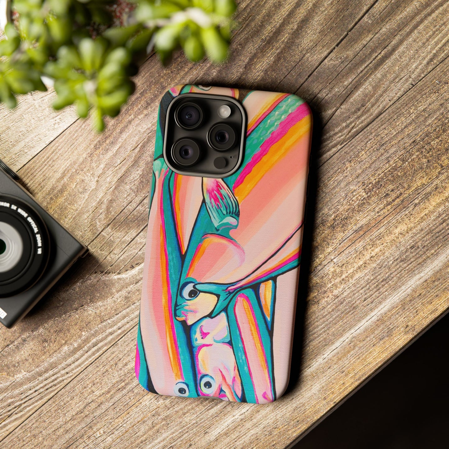 Neon Fish Tough Phone Case
