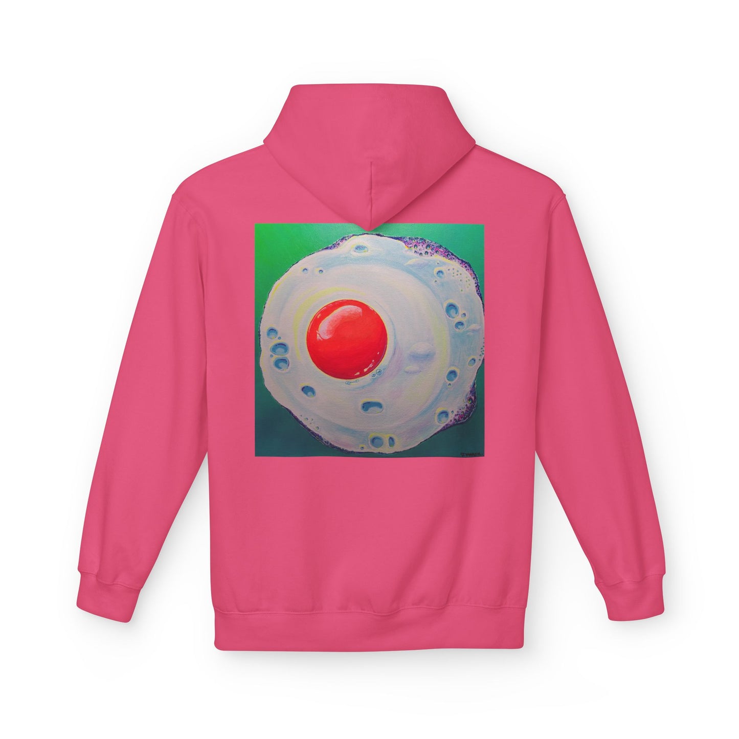 Unisex Neon Fried Egg Soft Hoodie