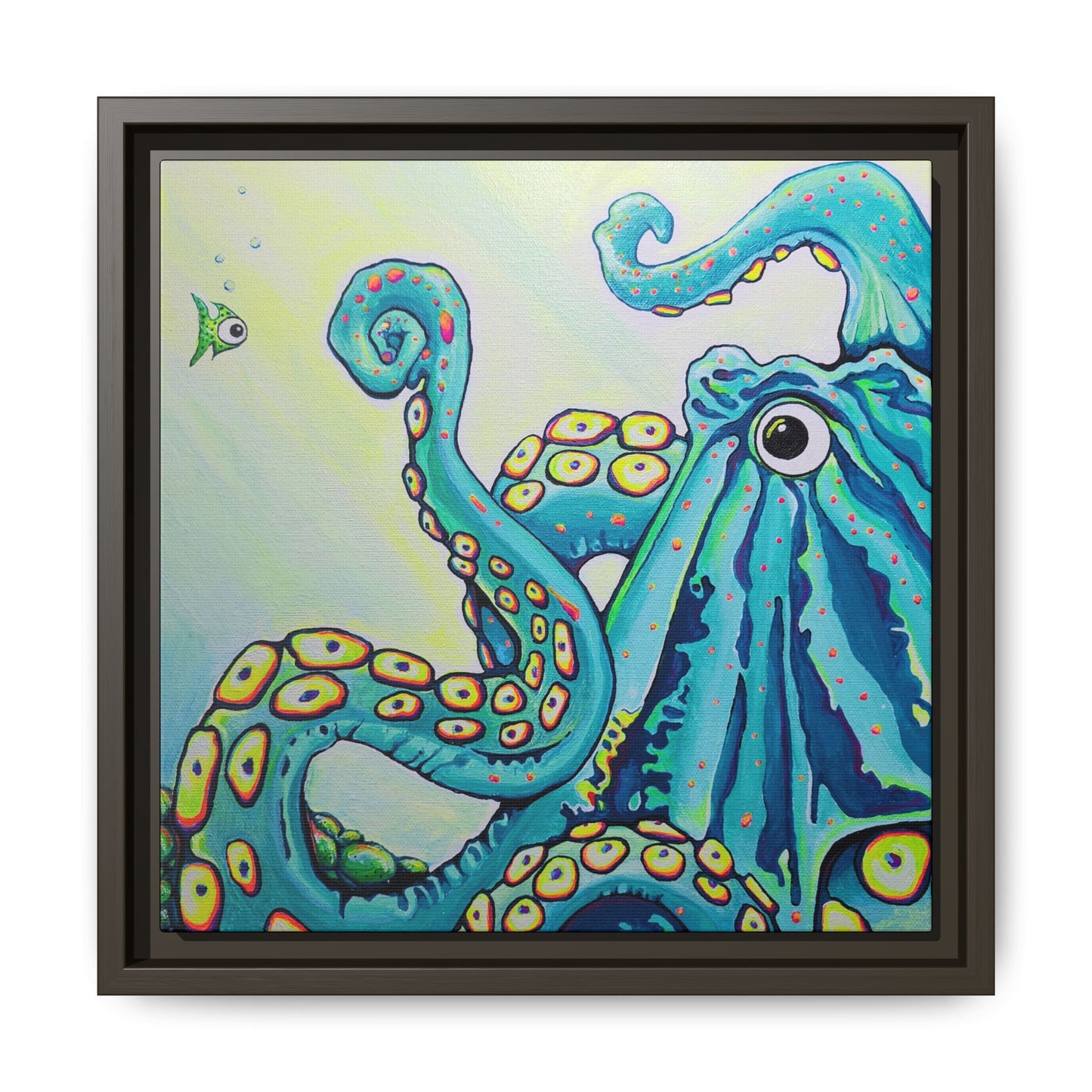Framed Cyclops Octopus Canvas Print