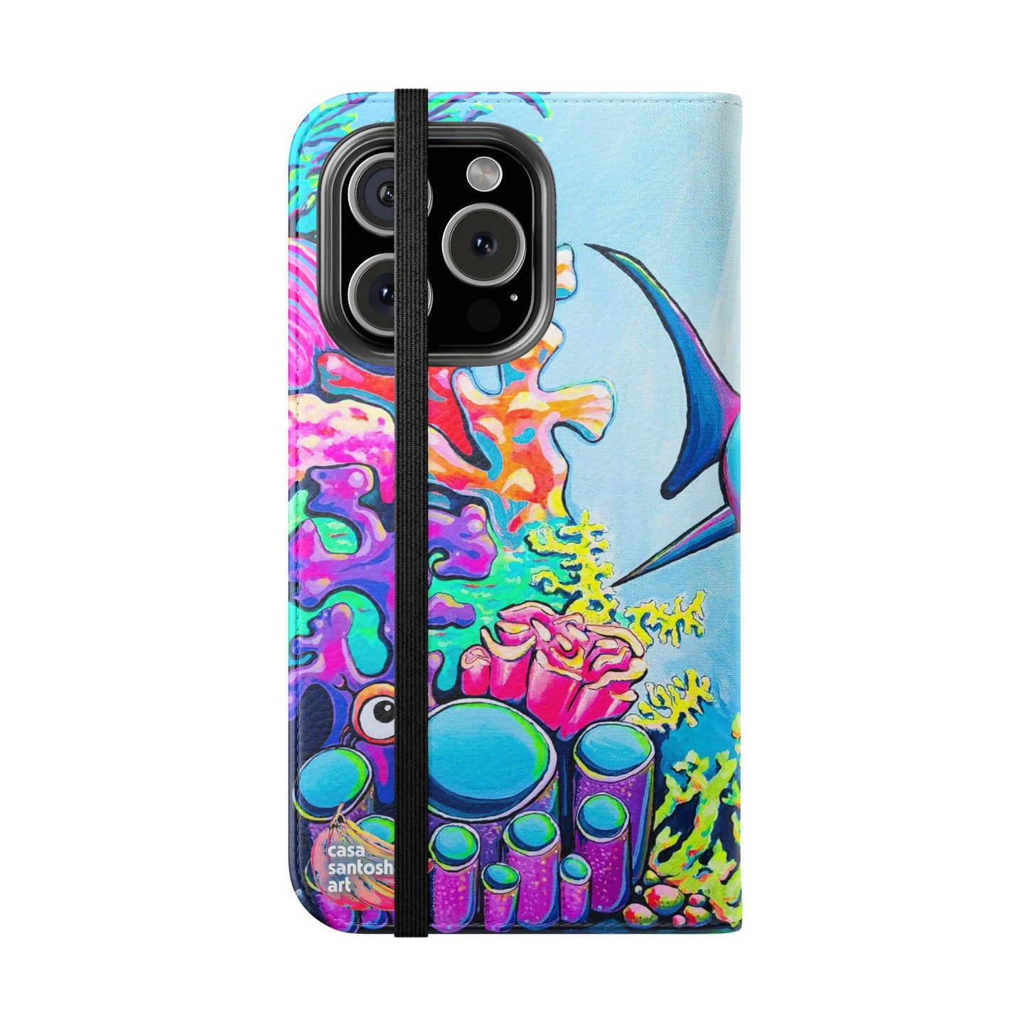 Cyclops Shark Flip Phone Case – Wallet Cover with Card Slots