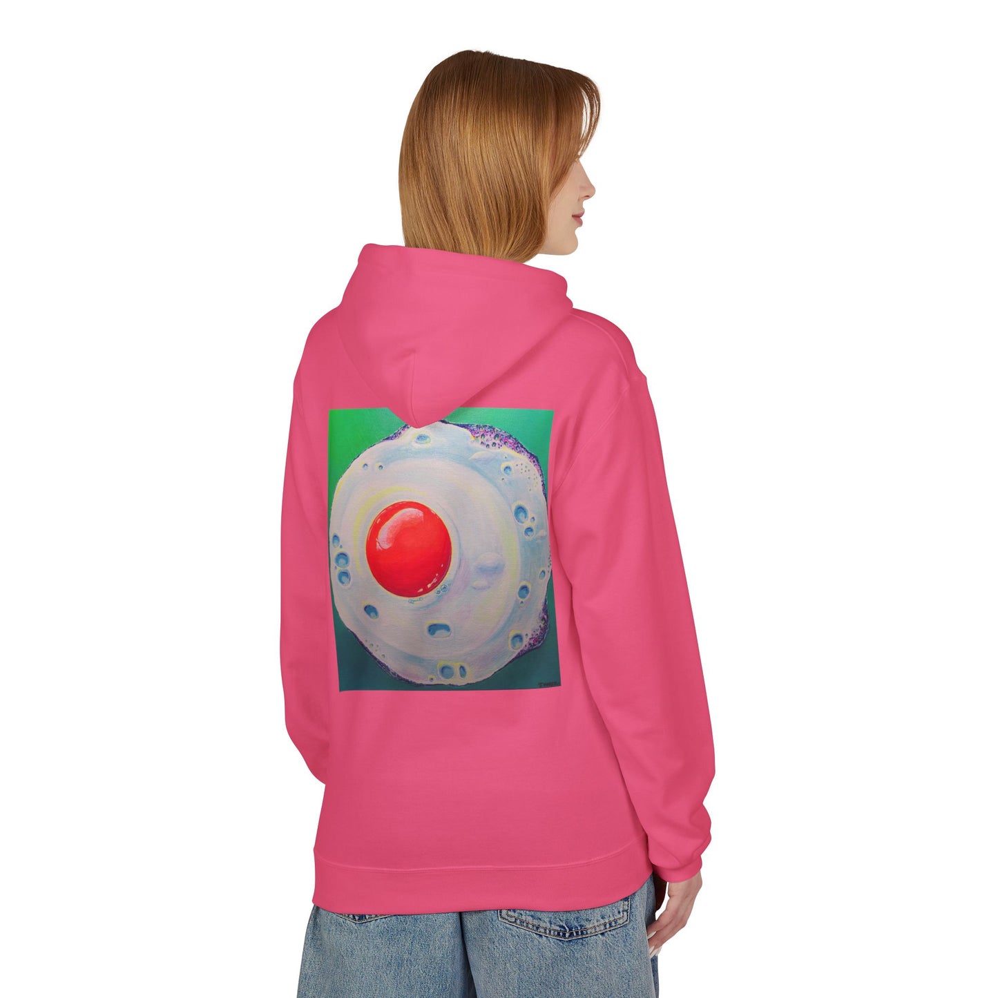 Unisex Neon Fried Egg Soft Hoodie