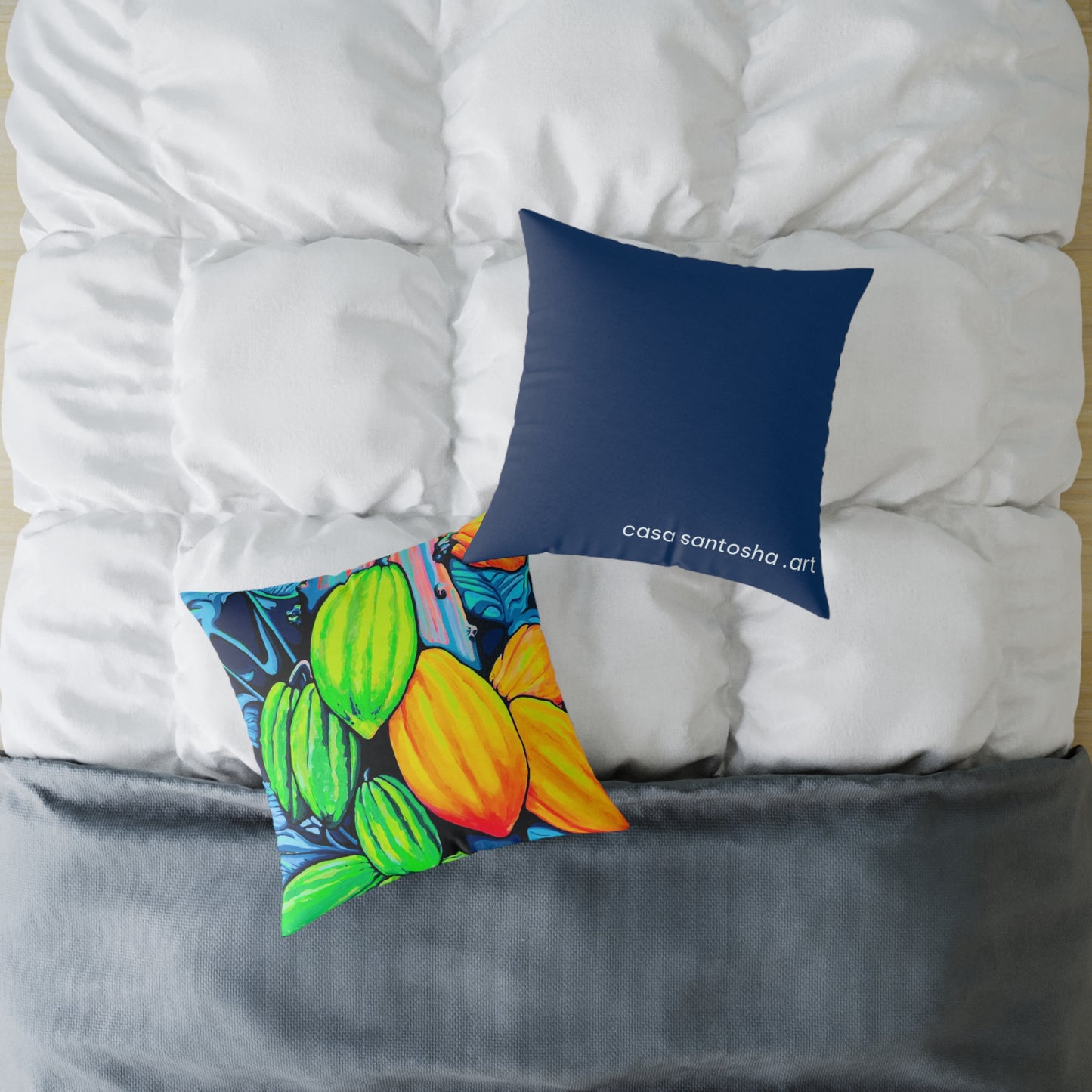 Neon Cacao Art Canvas Decorative Pillow