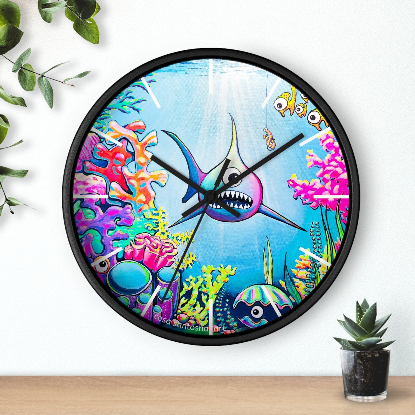 Cyclops Shark Pop Art Wall Clock