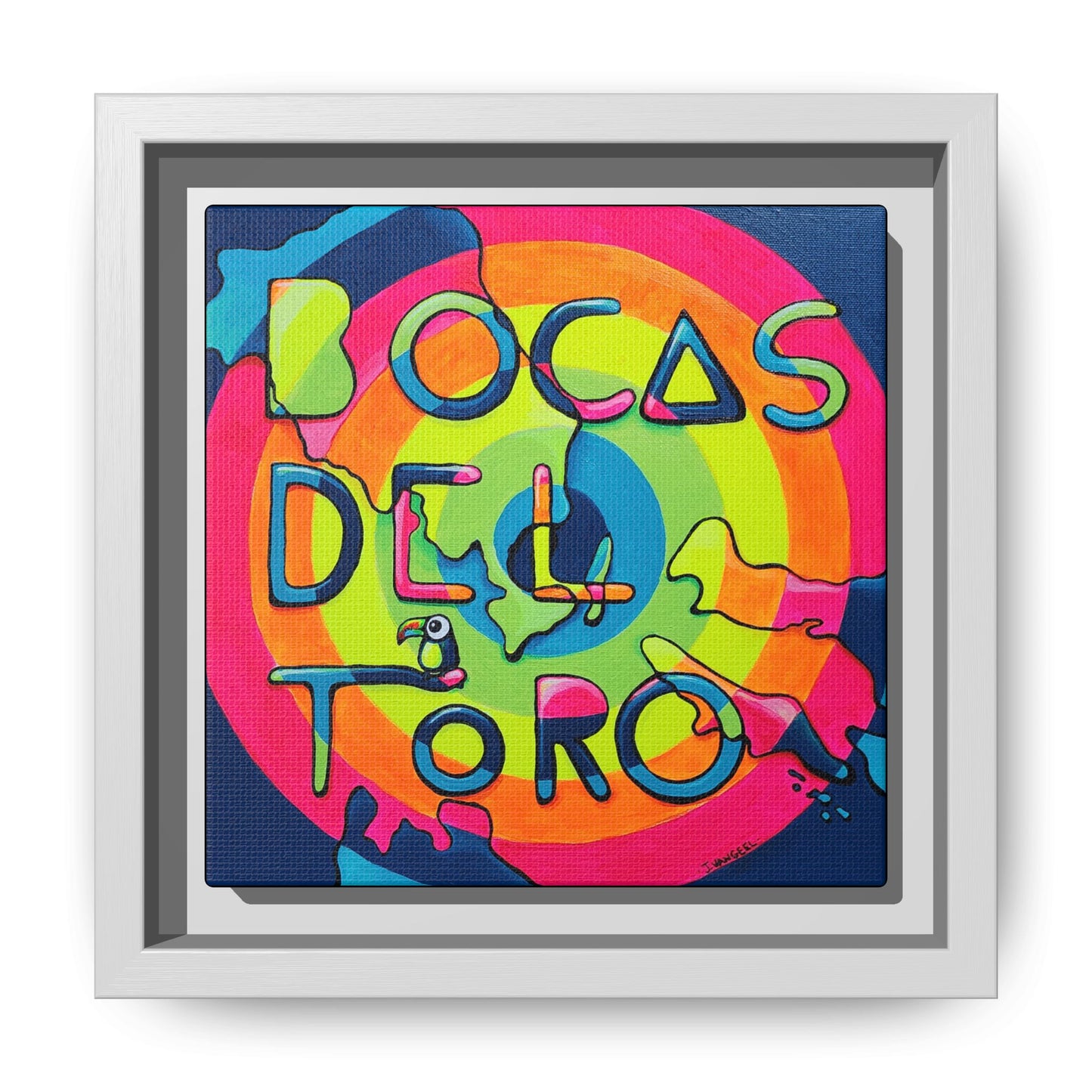 Framed Bocas Del Toro Islands Canvas Print