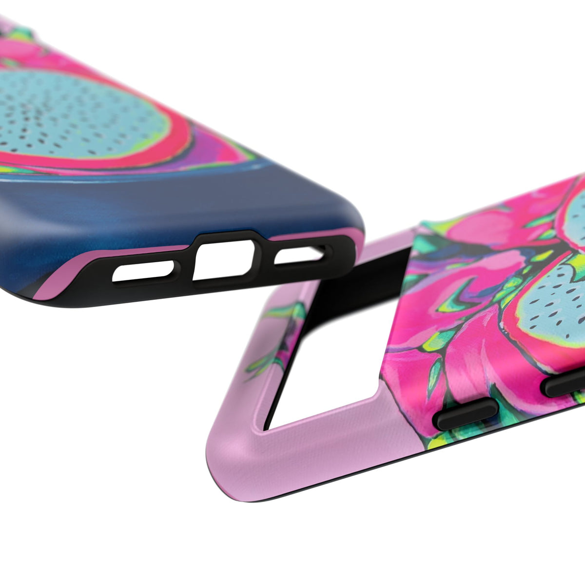 Coque de téléphone résistante Pitaya Rose Néon