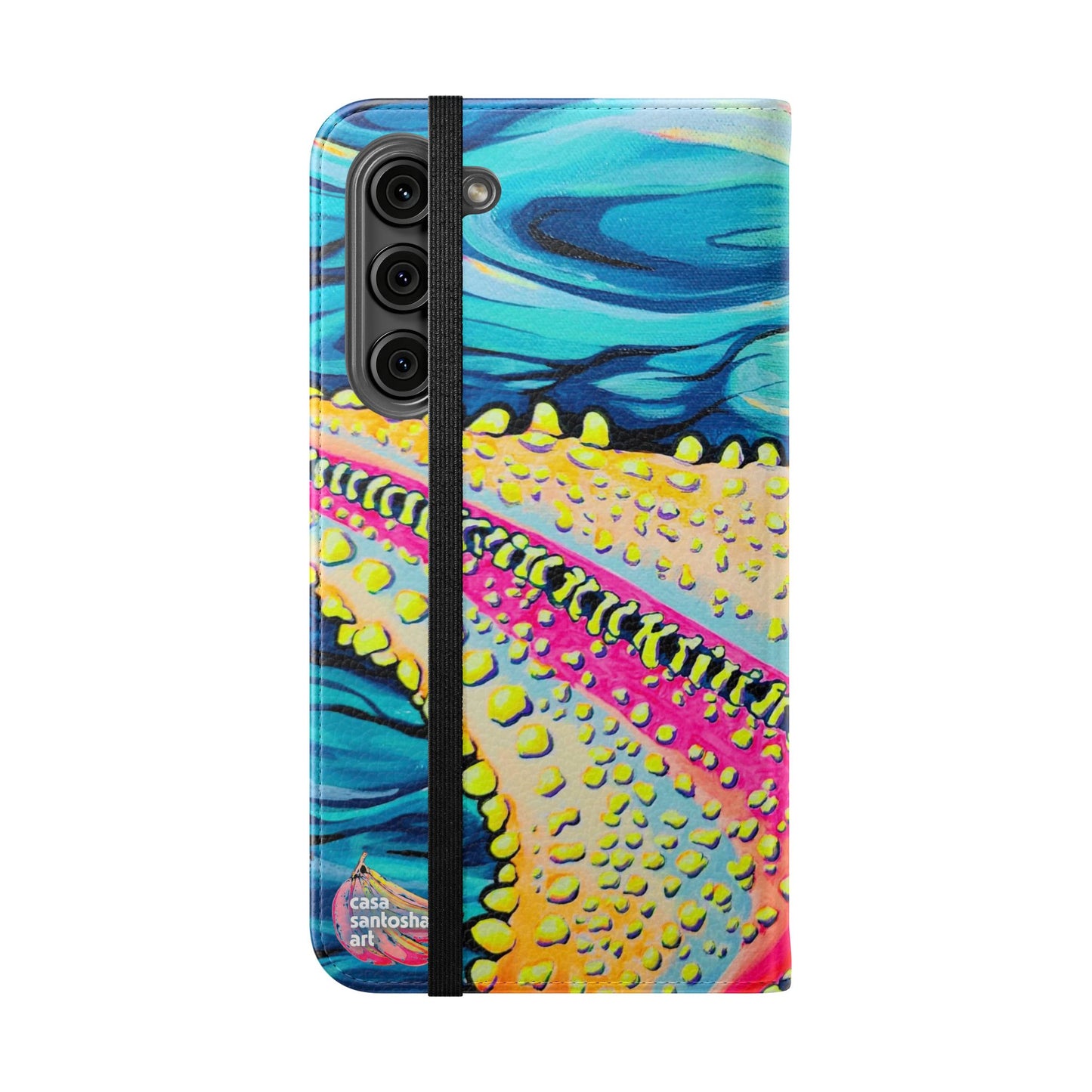 Starfish Beach Bocas Flip Phone Case – Wallet Cover with Card Slots