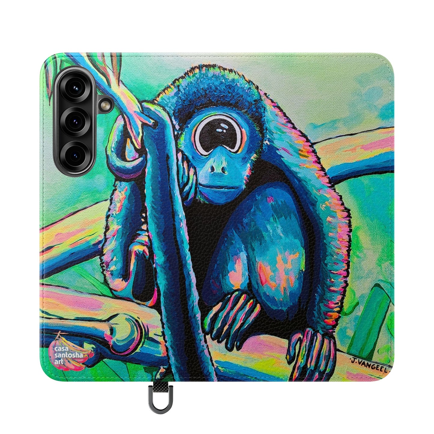 Cyclops Monkey Flip Phone Case – Wallet Cover with Card Slots