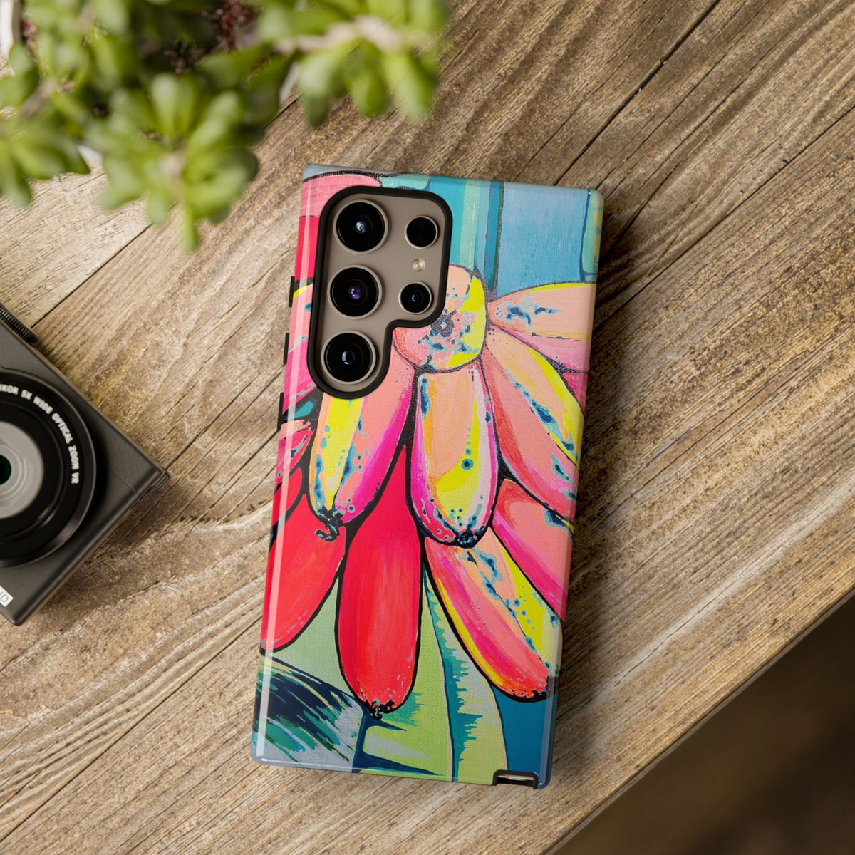 Neon Primitivo Bananas Tough Phone Case