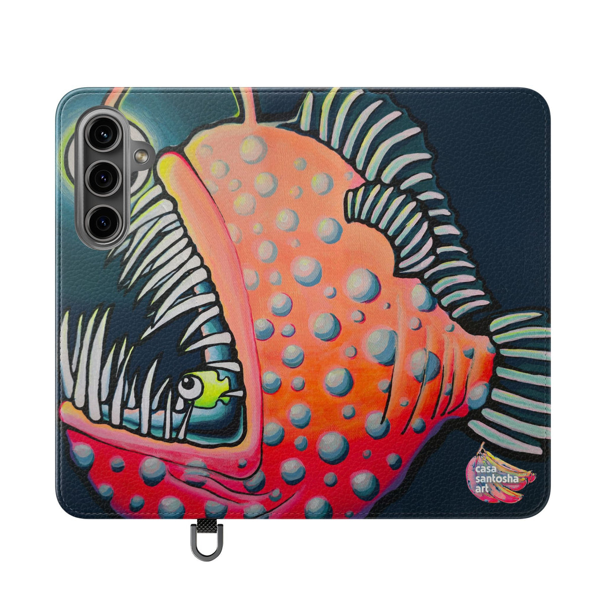 Cyclops Anglerfish Flip Phone Case – Wallet Cover with Card Slots