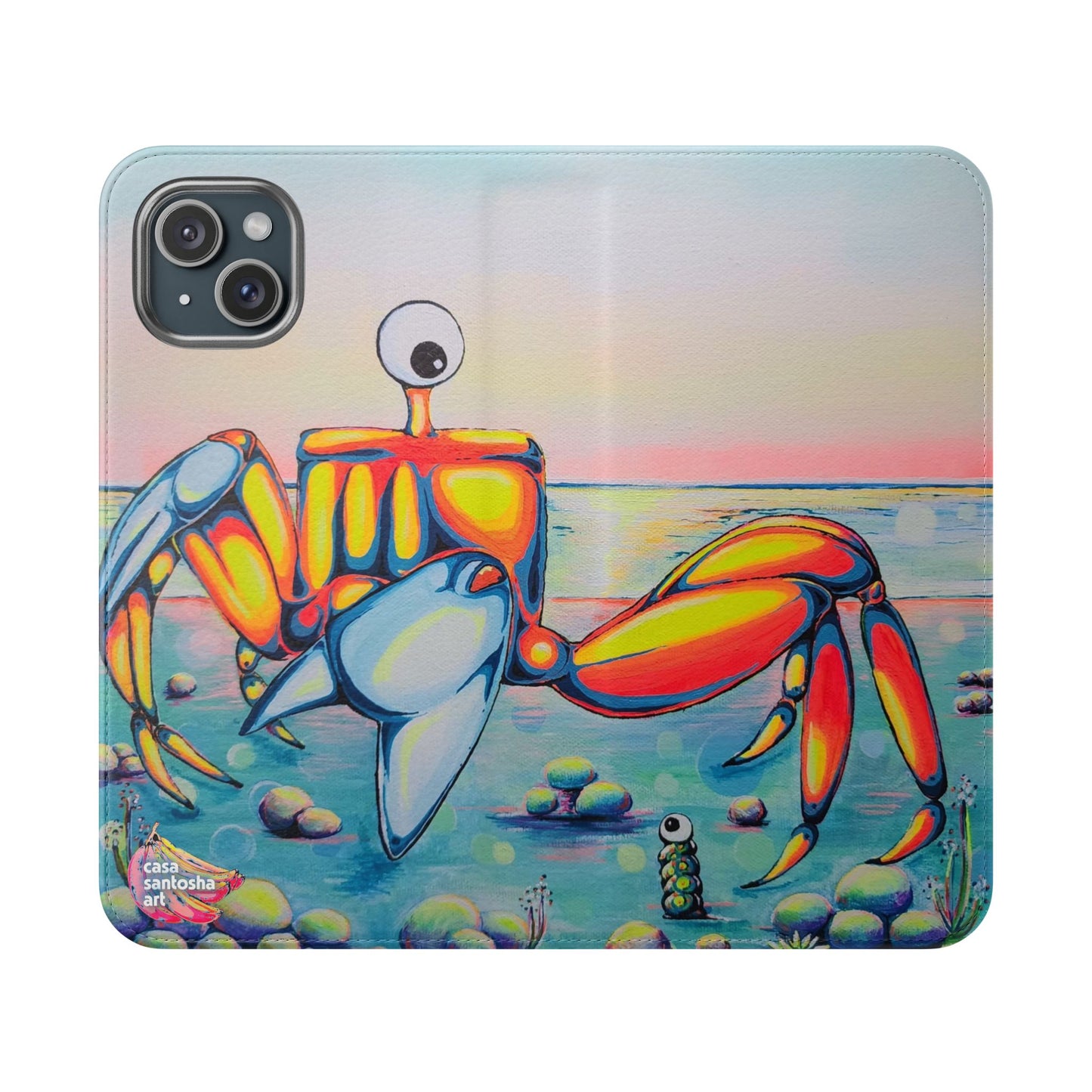 Cyclops Crab Flip Phone Case – Wallet Cover with Card Slots