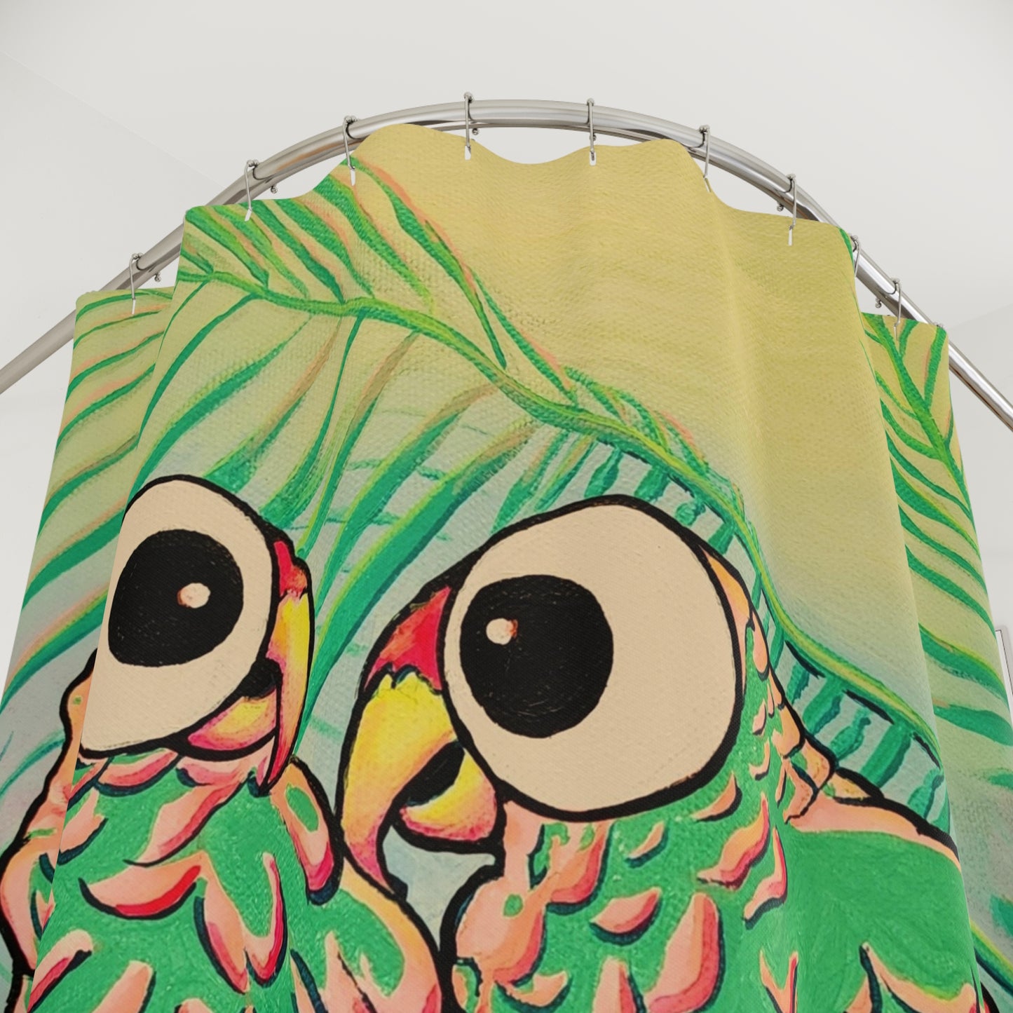Chatty Cyclops Parrots Pop Art Shower Curtain