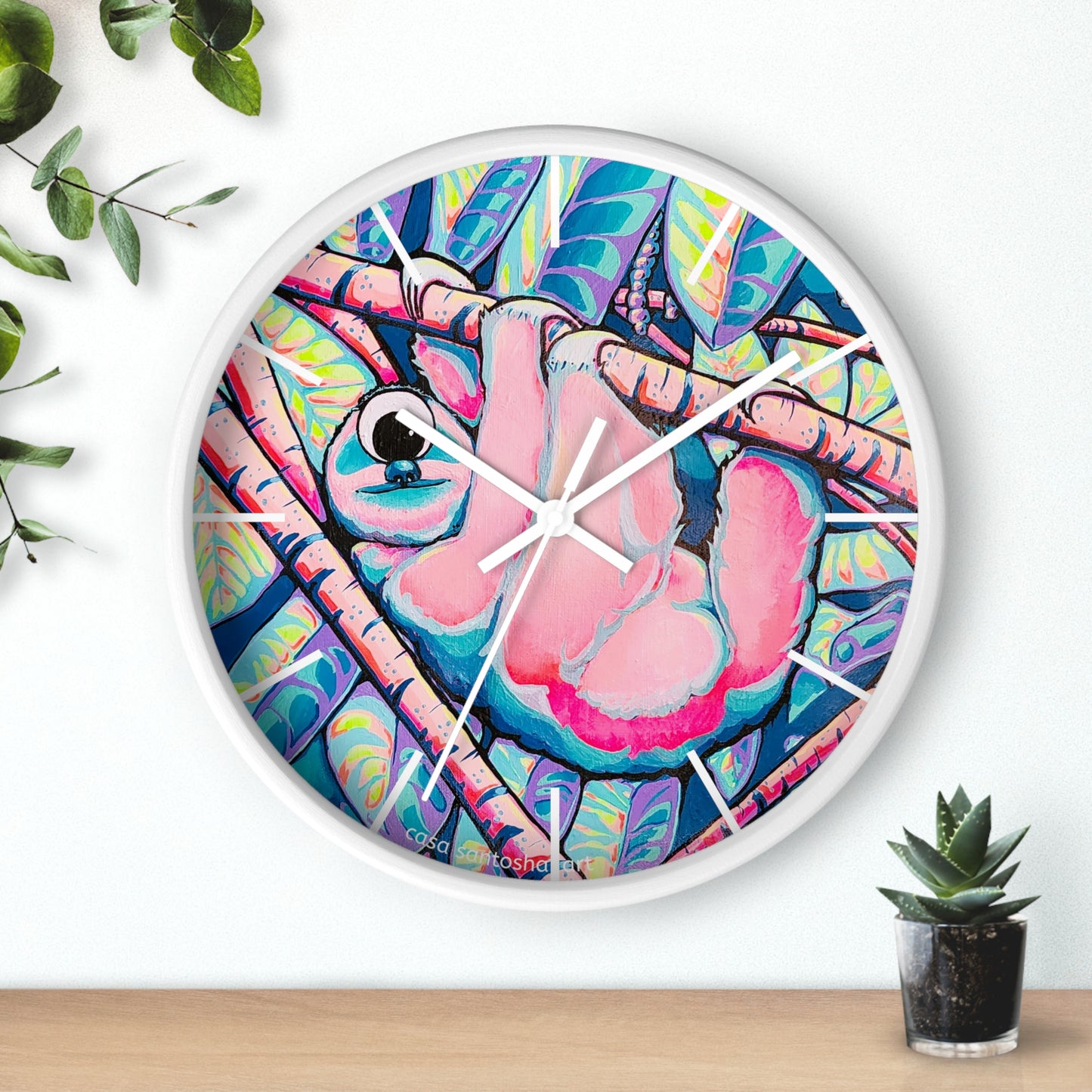 Cyclops Sloth Pop Art Wall Clock