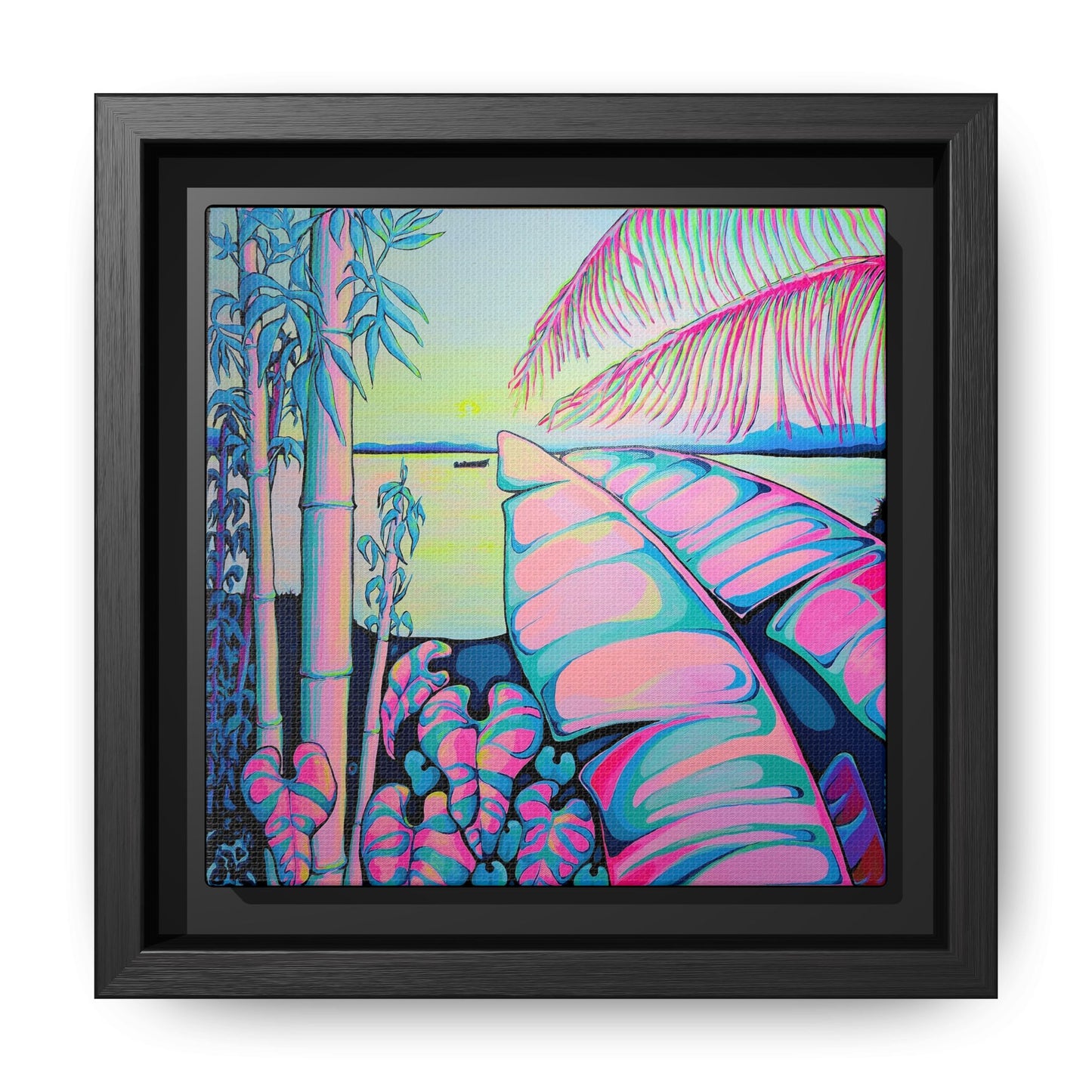 Framed Serenity Bocas Canvas Print