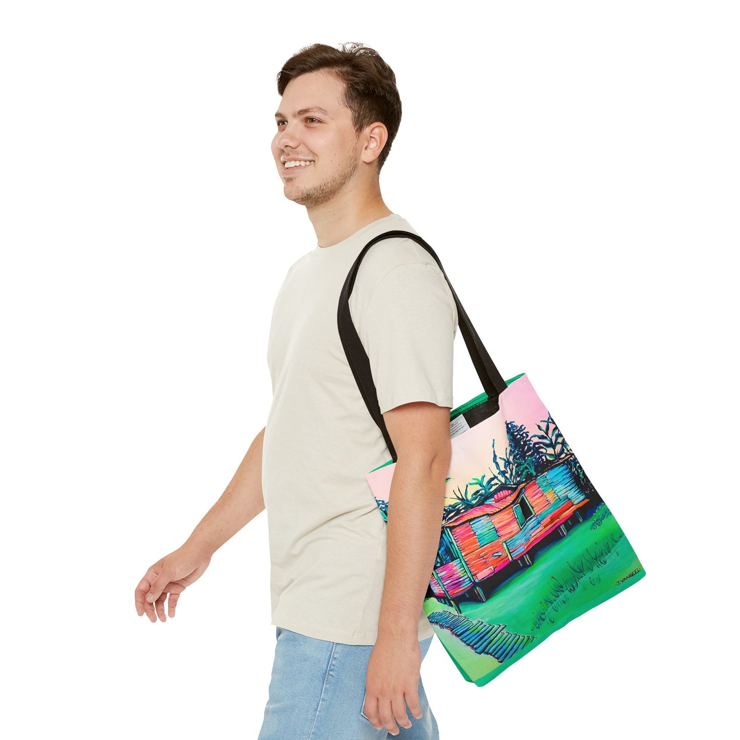 Premium Luis Russell House Bocas Tote Bag, Original Artist Design, Reusable Shopping Tote, Eco-Friendly