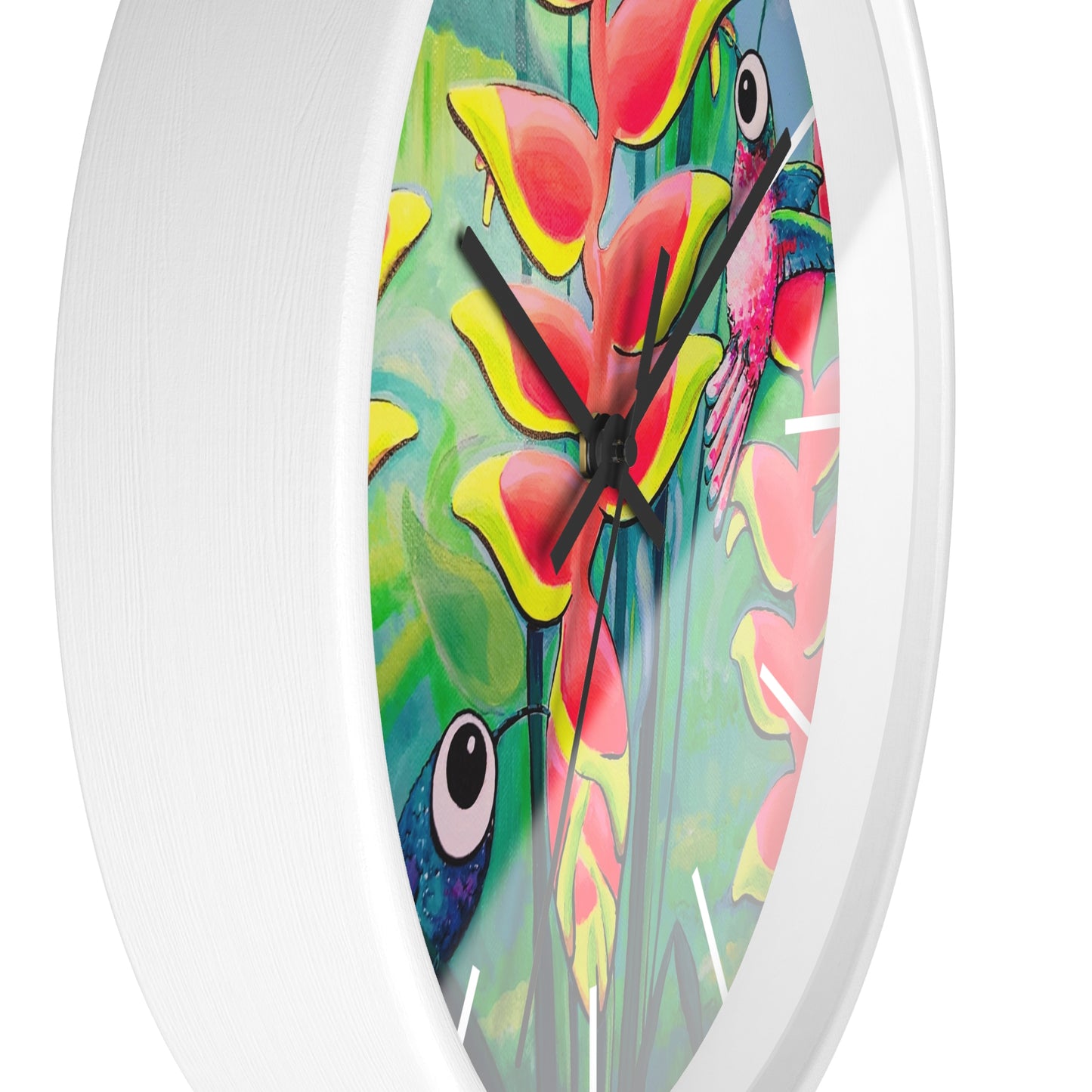 Cyclops Hummingbirds Pop Art Wall Clock