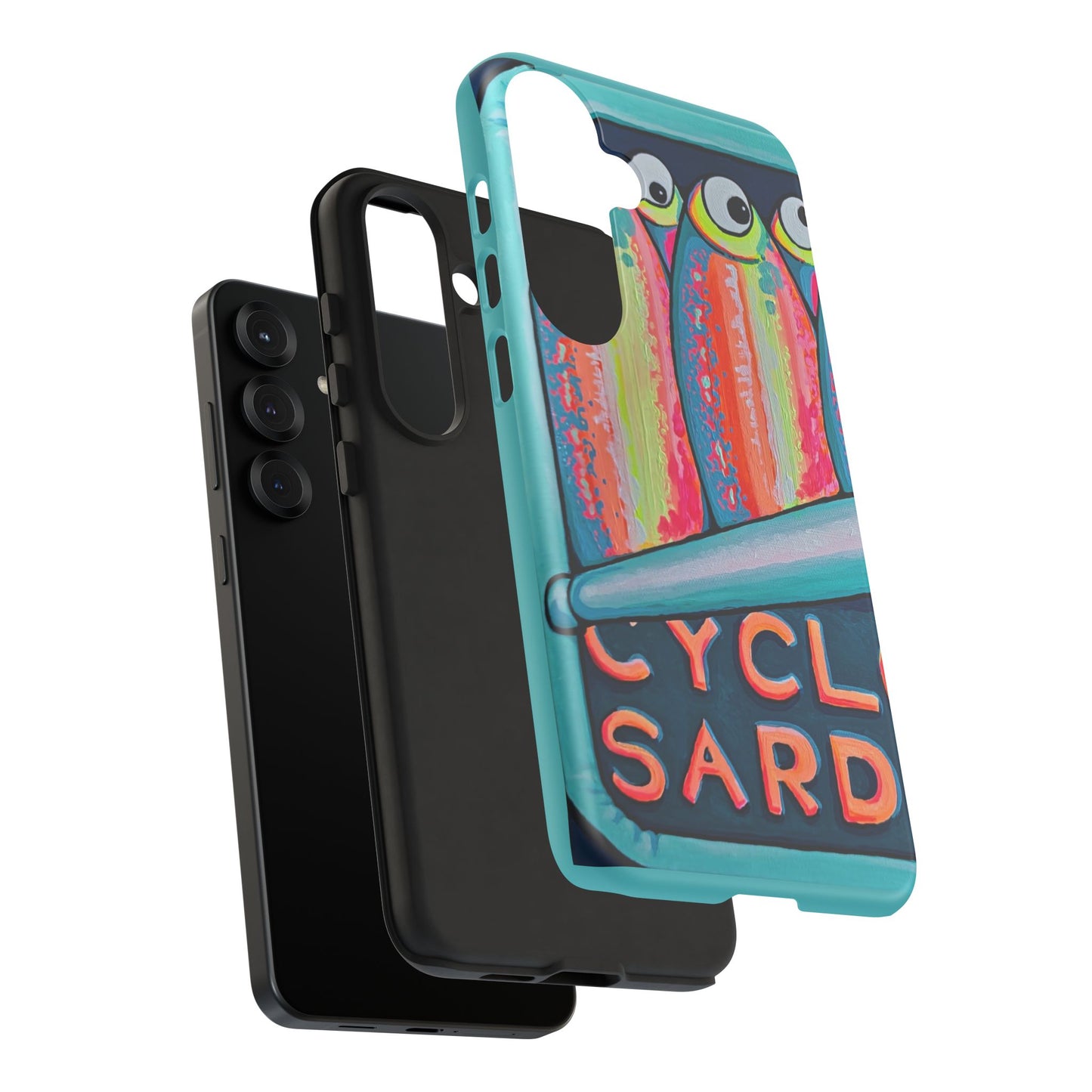 Neon Sardines Tough Phone Case