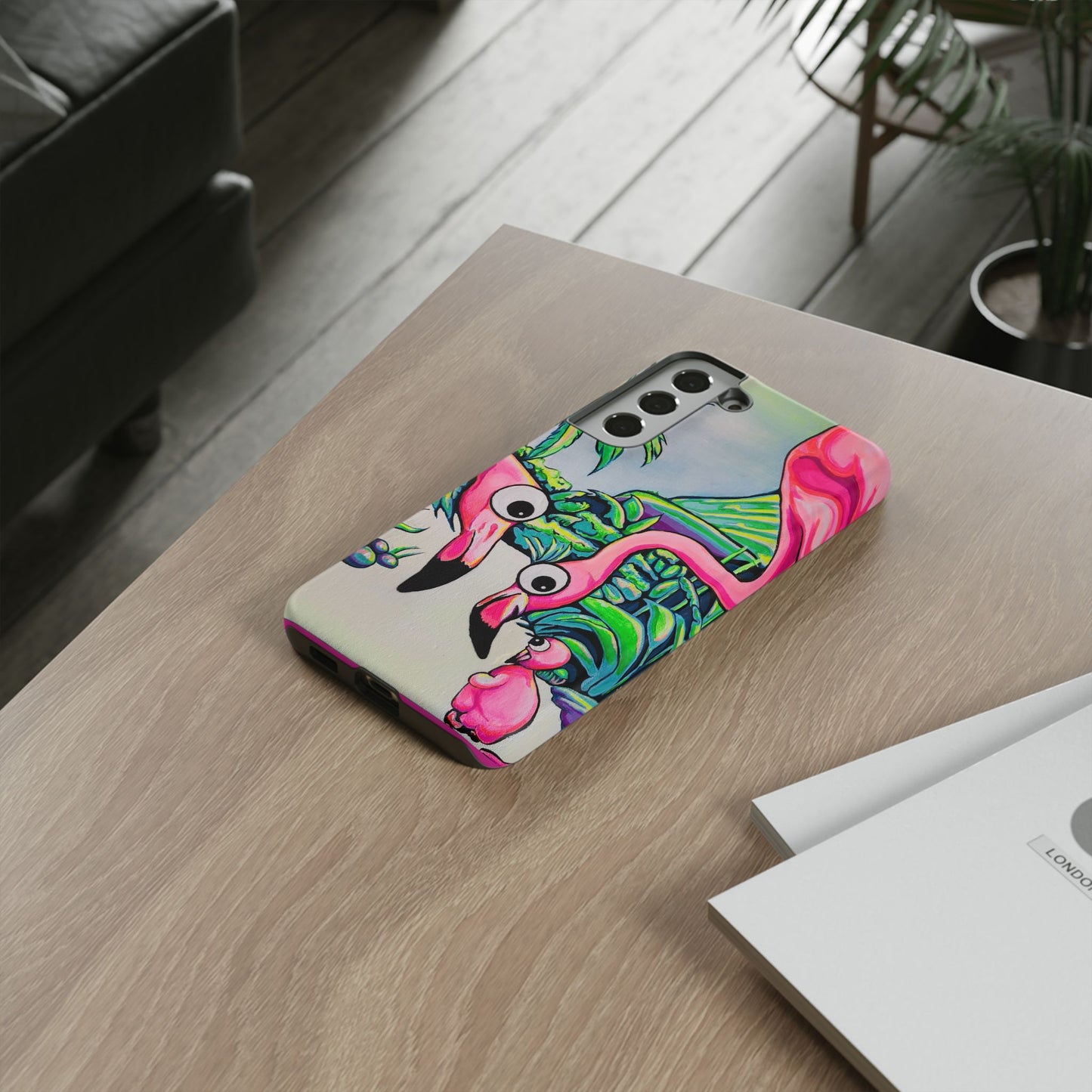 Cyclops Flamingo Family Tough Phone Case