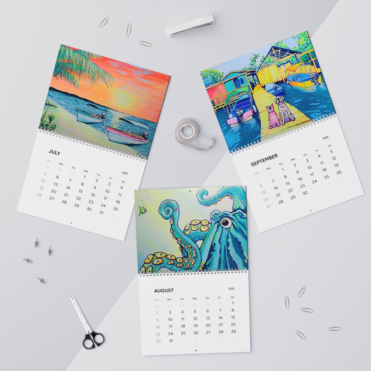 Vibrant Art Wall Calendar 2026