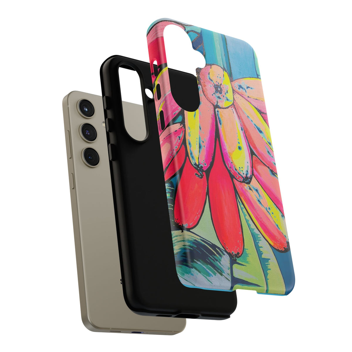 Neon Primitivo Bananas Tough Phone Case