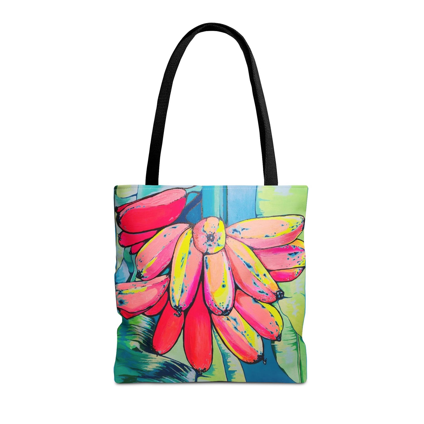 Premium Neon Primitivo Bananas Tote Bag, Original Artist Design, Reusable Shopping Tote, Eco-Friendly
